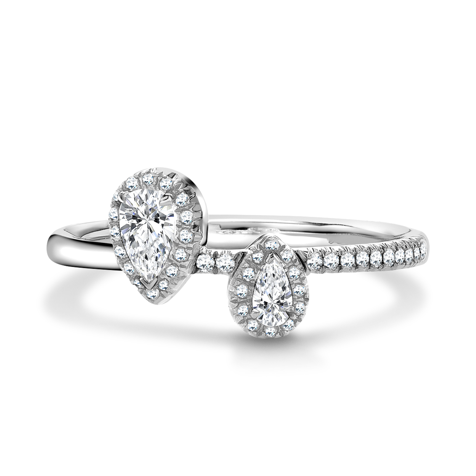 Skinny B Pear Shaped Diamond Ring Pear Shaped, Claw Set_1