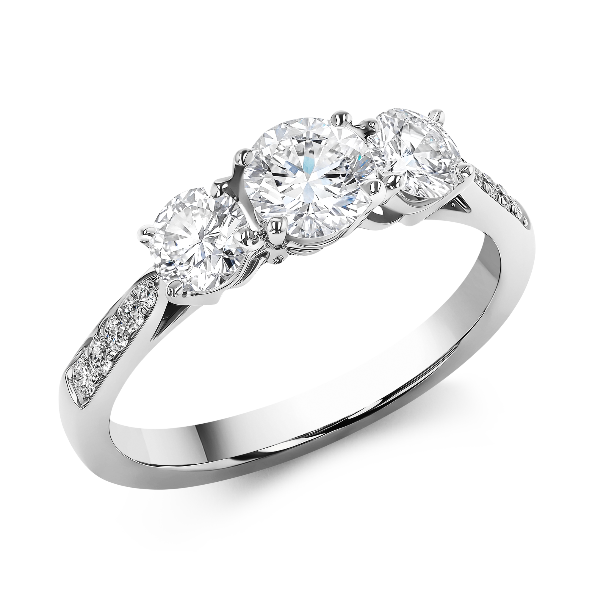 Duchess 0.50ct Diamond Three Stone Ring Brilliant cut, Claw set_1