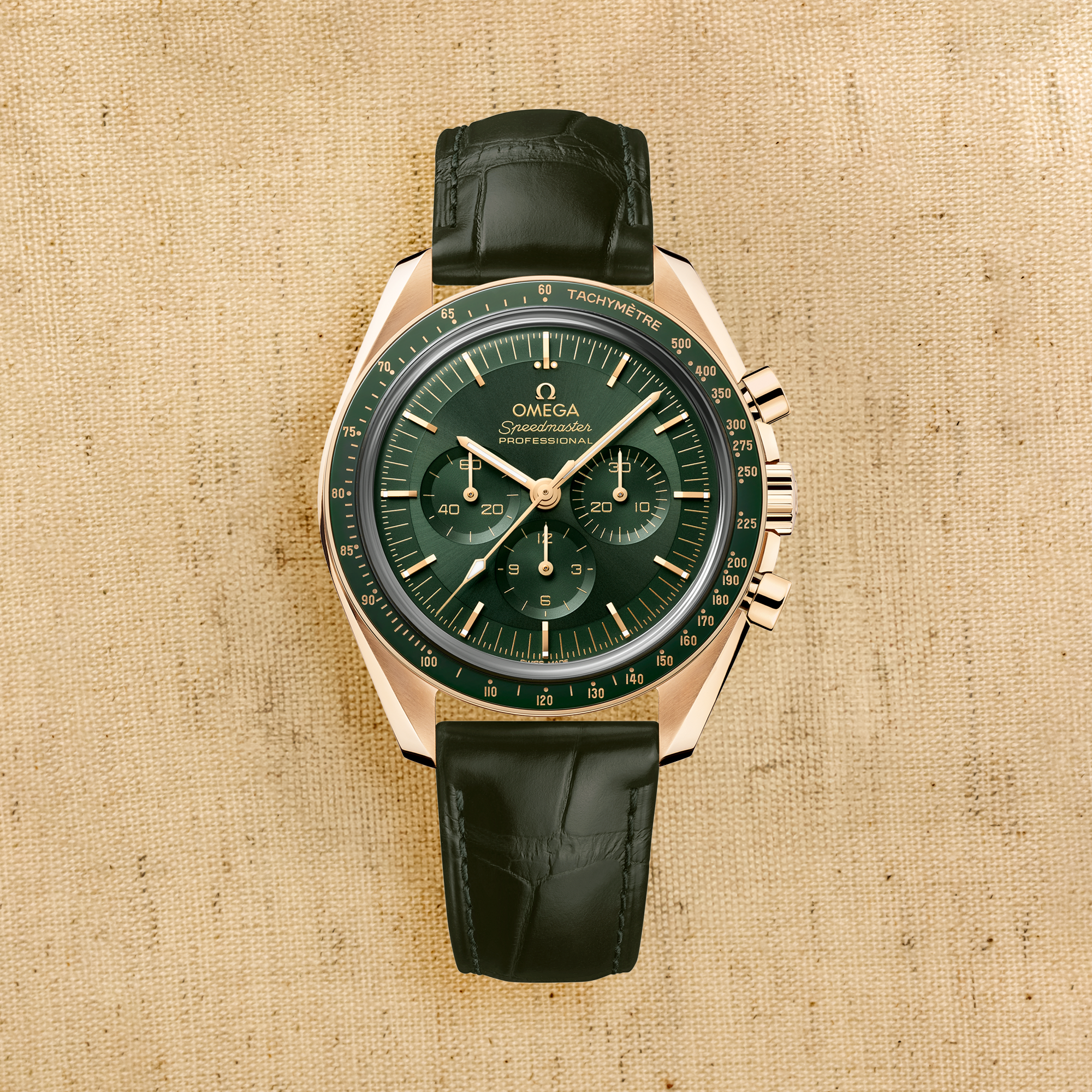 OMEGA Speedmaster Moonwatch 42mm, Green Dial, Baton Numerals_1