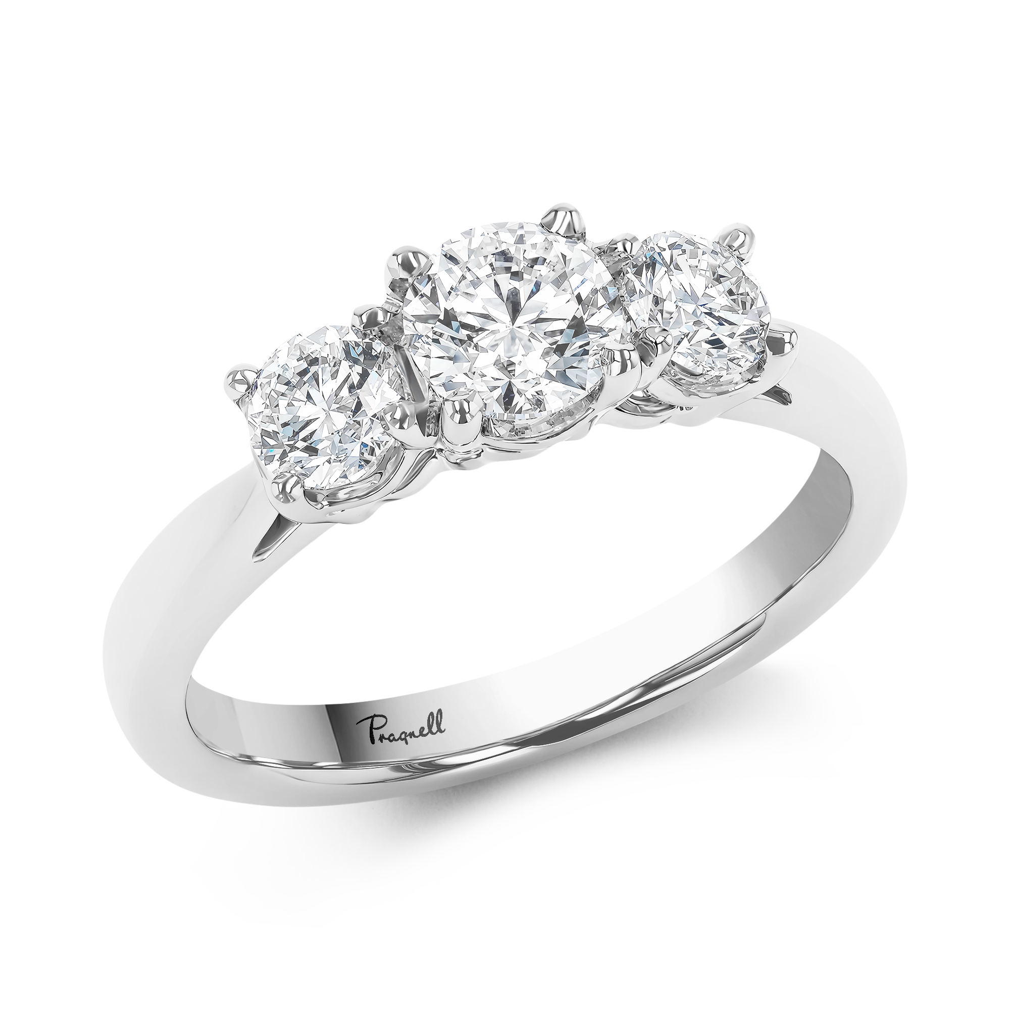 Trilogy 1.03ct Diamond Three Stone Ring Brilliant cut, Claw set_1