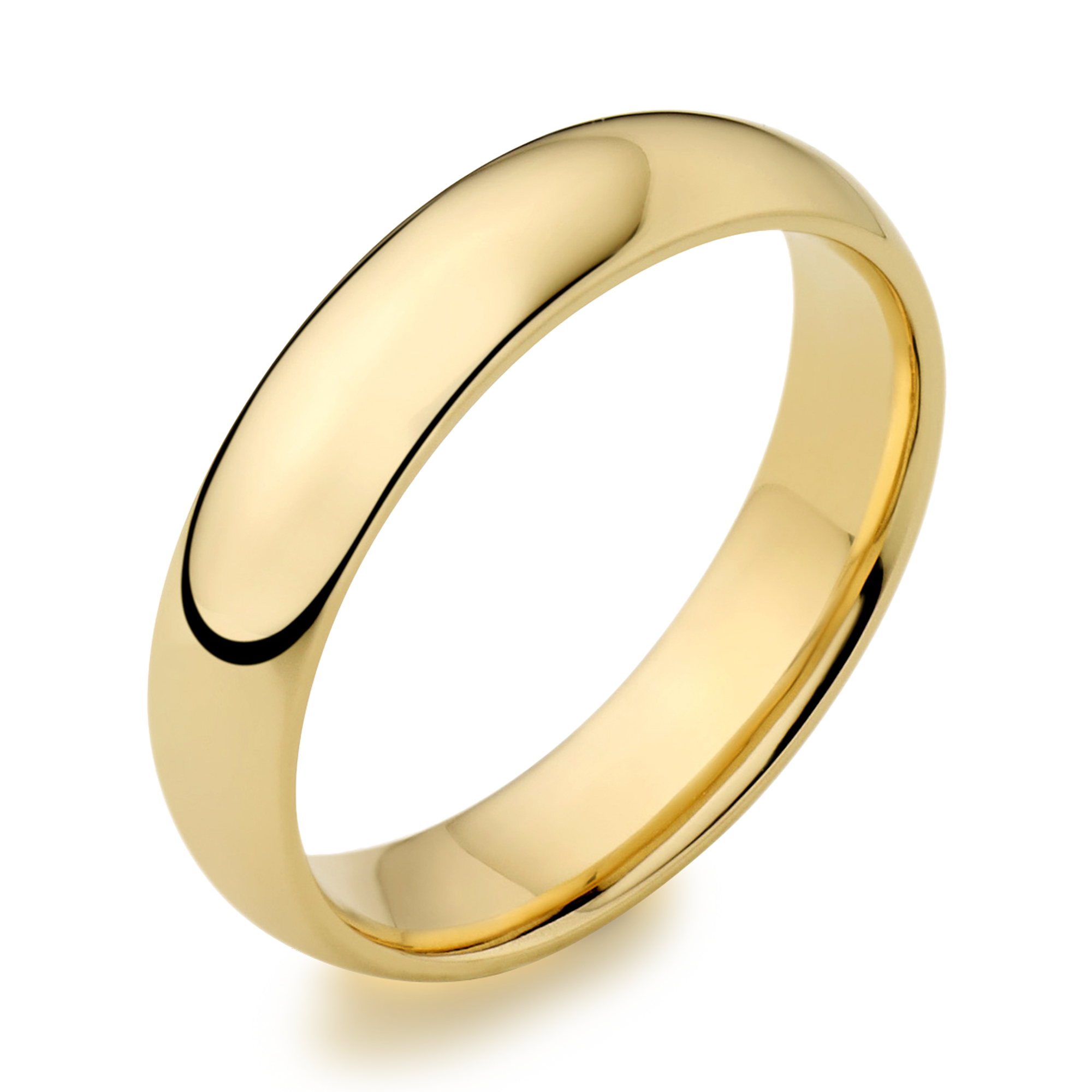 Hammered Wedding Ring Men in 18k Gold Comfort Fit Band, 5mm