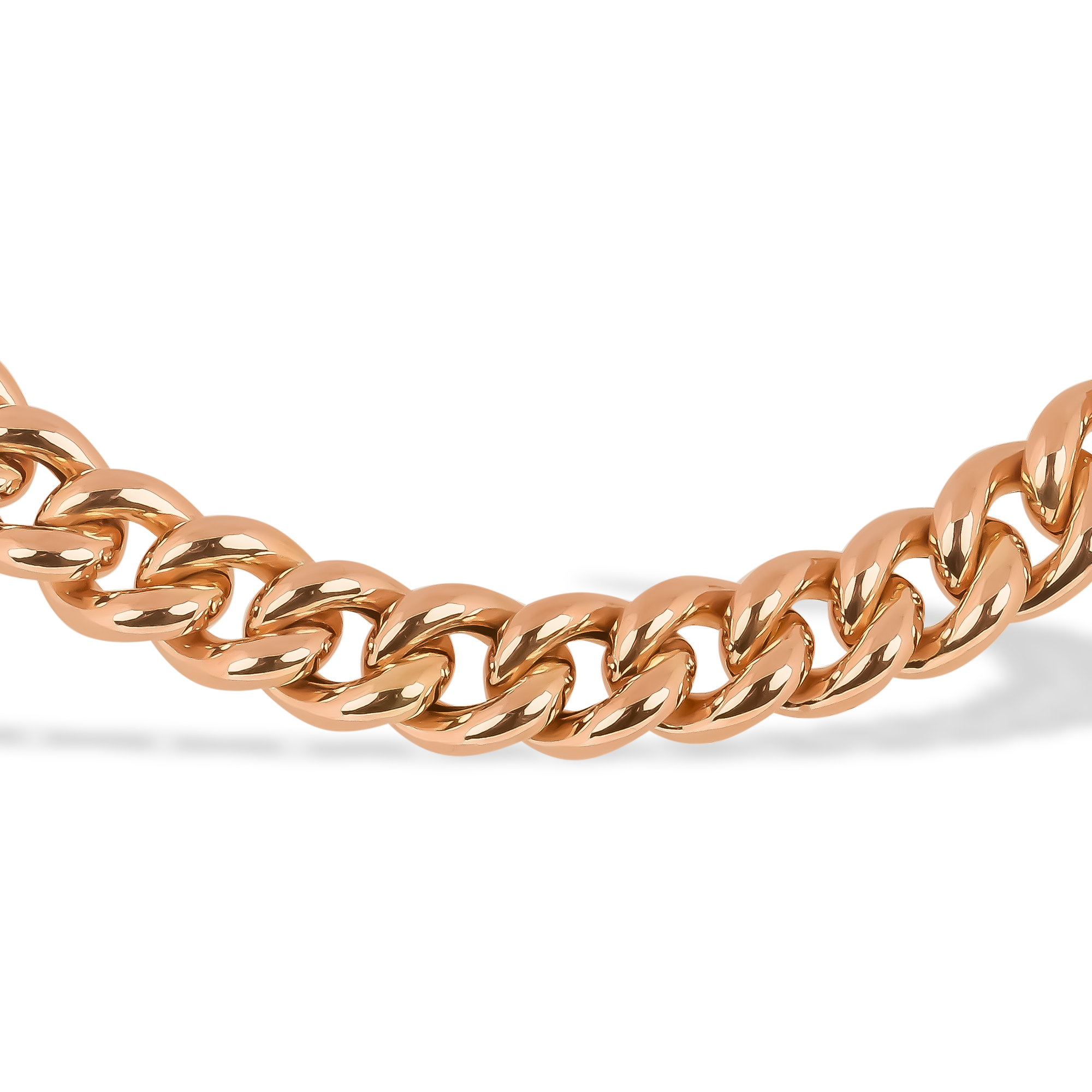 Contemporary Gold Curb Chain Bracelet _2