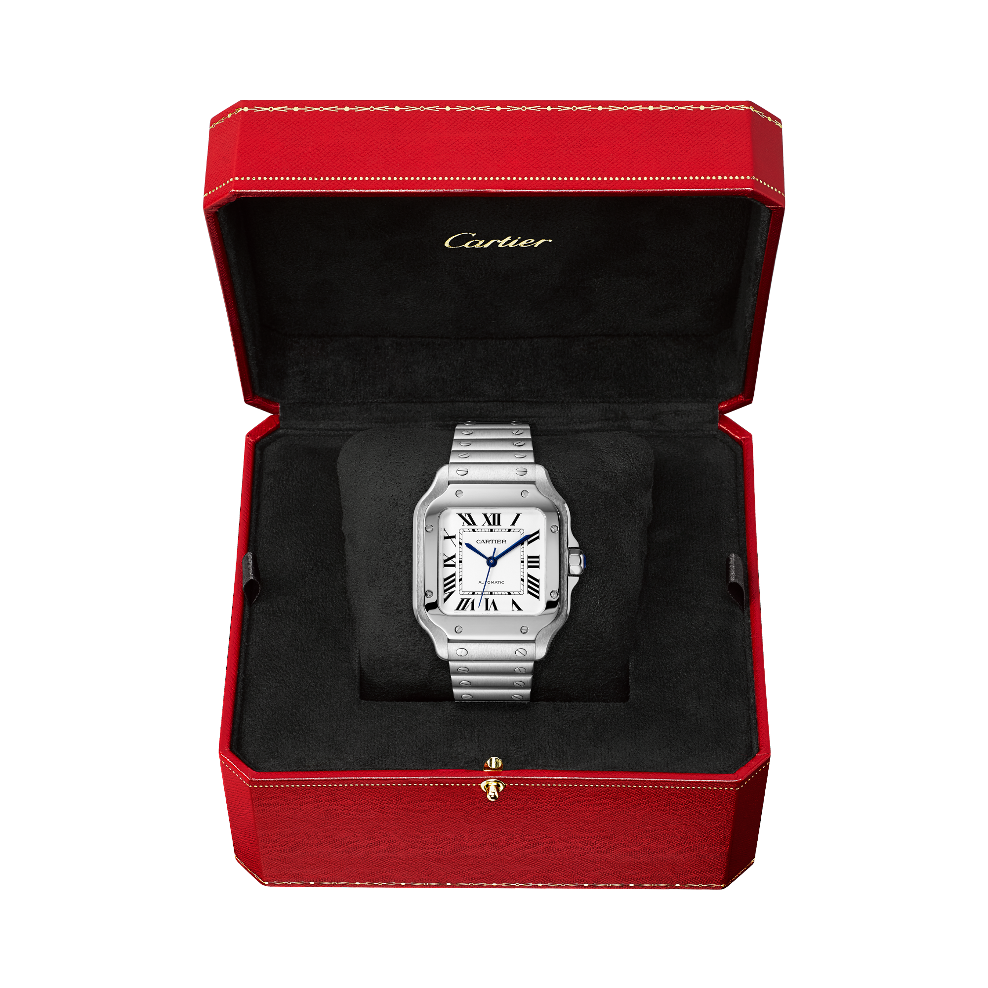 Cartier Santos de Cartier 35.1mm, White Dial, Roman Numerals_4