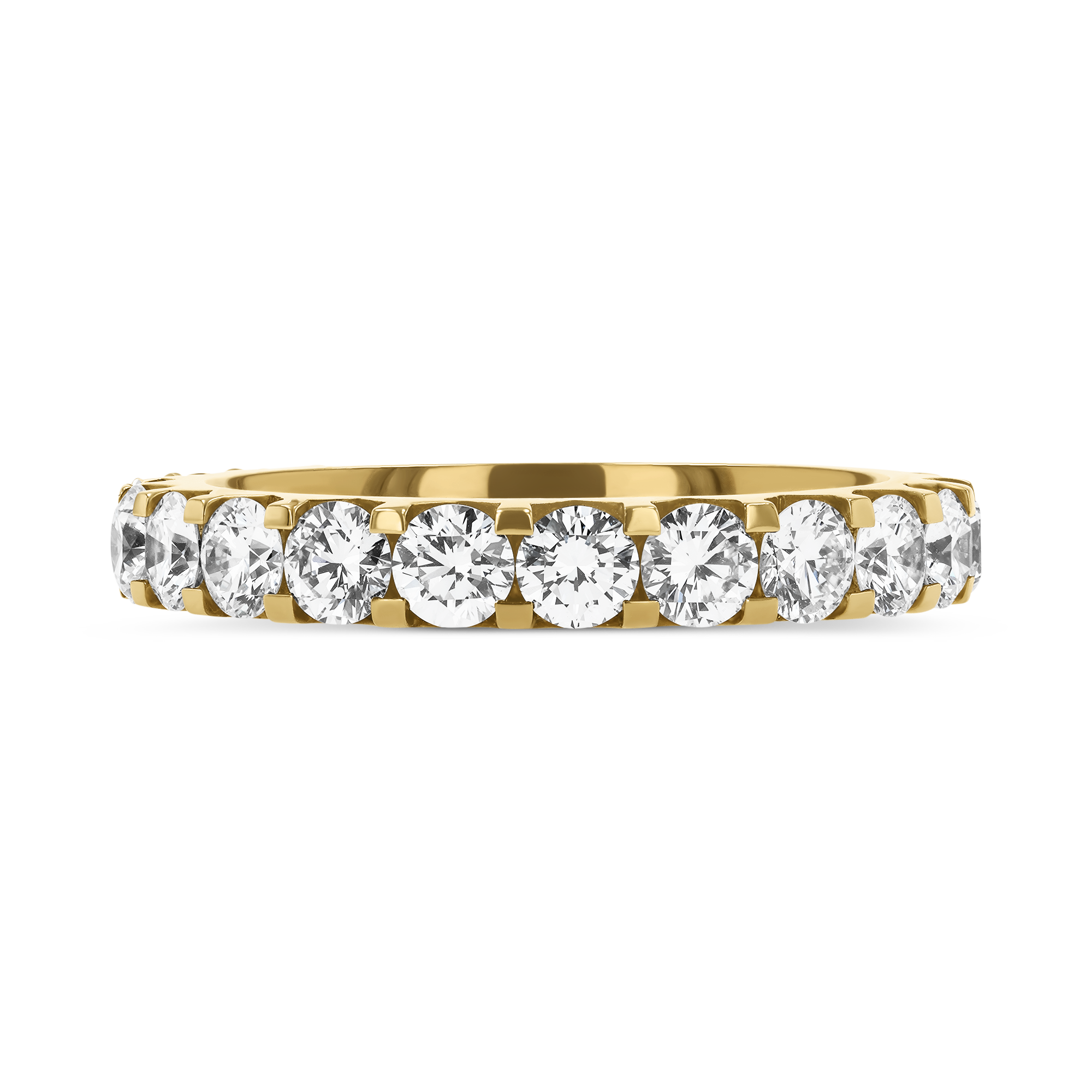 Brilliant Cut Diamond Full Eternity Ring 1.84ct in 18ct Yellow Gold Brilliant Cut, Eternity, Claw Set_2