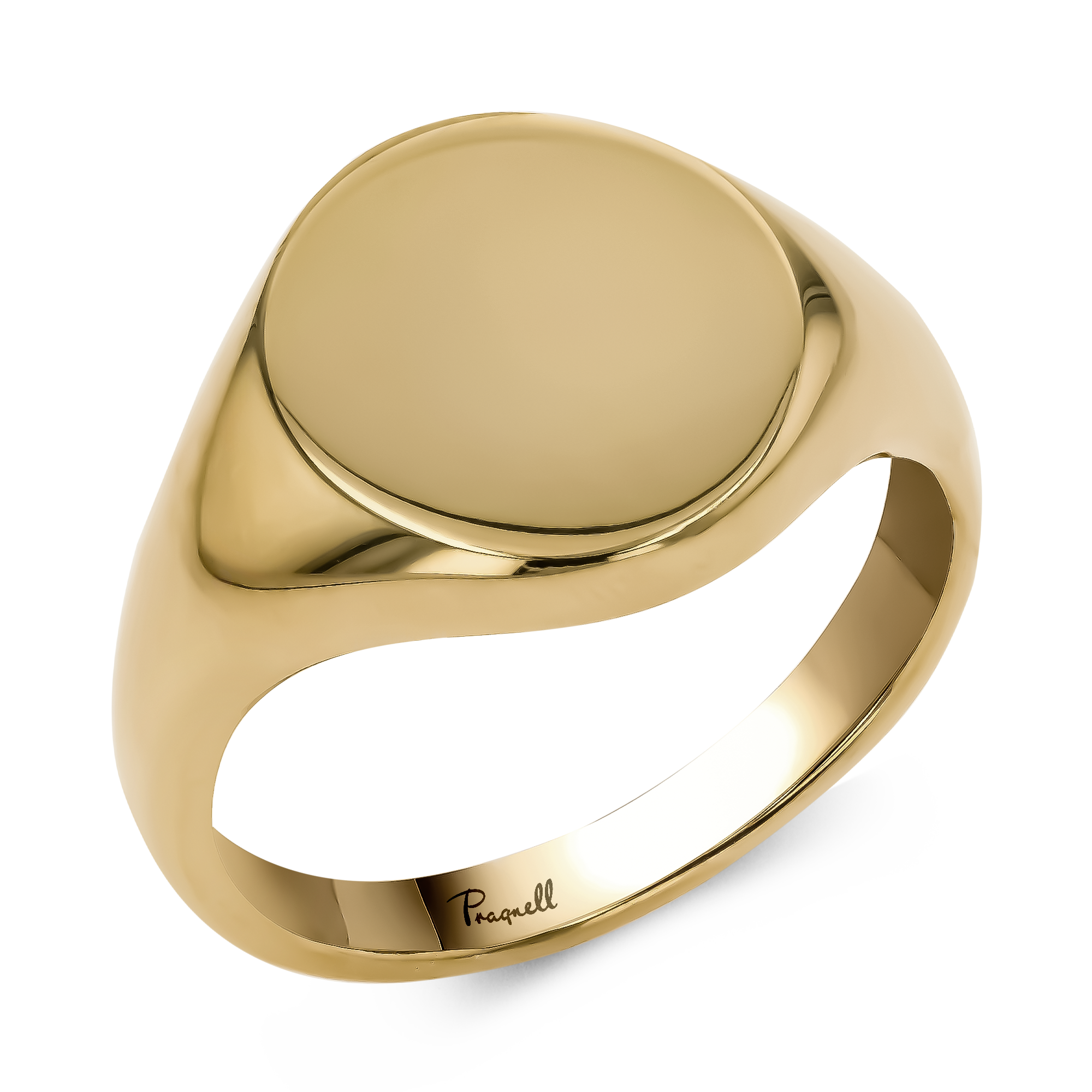 Plain Oval Signet Ring 15mm x 13mm_1