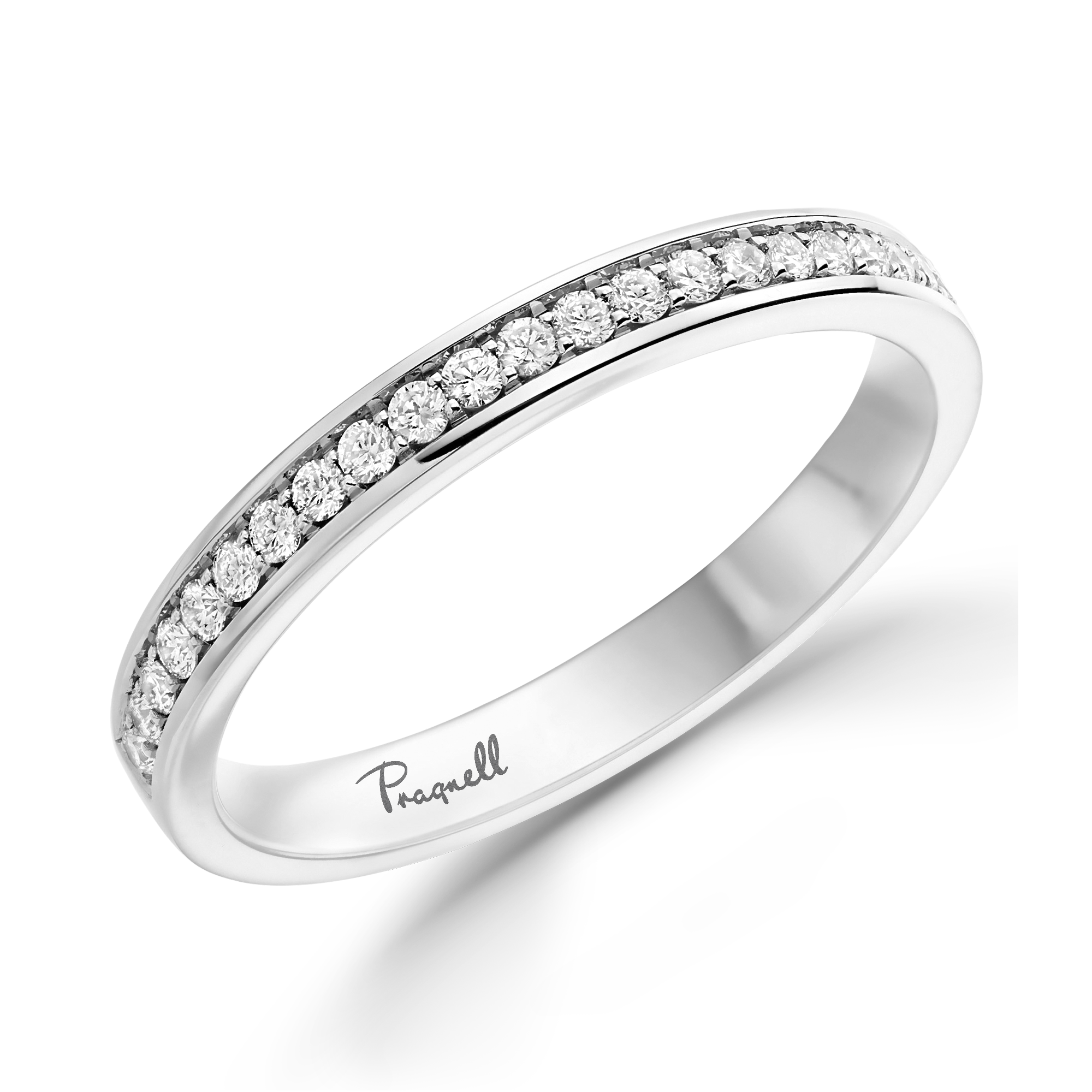 Brilliant Cut Diamond Half Eternity Ring Brilliant Cut, Half Eternity, Thread Set_1