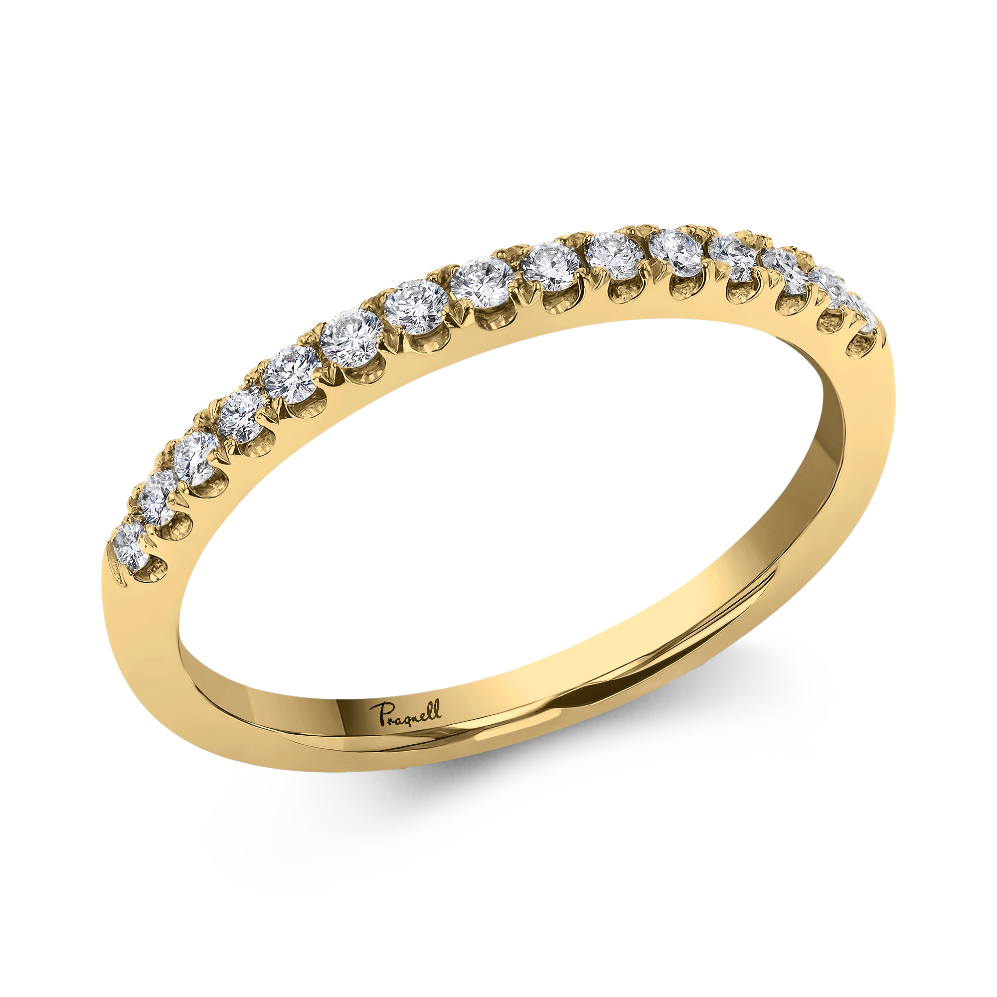 Celestial 0.22ct Diamond Half Eternity Ring Brilliant Cut, Micro Pavé Set_1