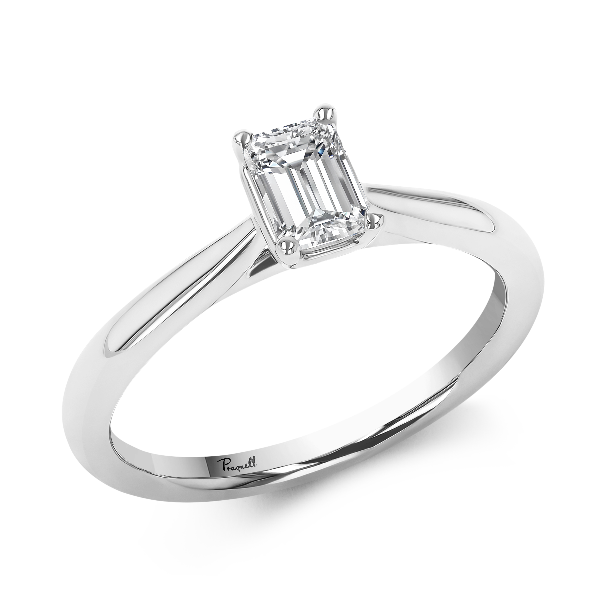 Gaia 0.52ct Diamond Ring Emerald Cut, Claw Set_1