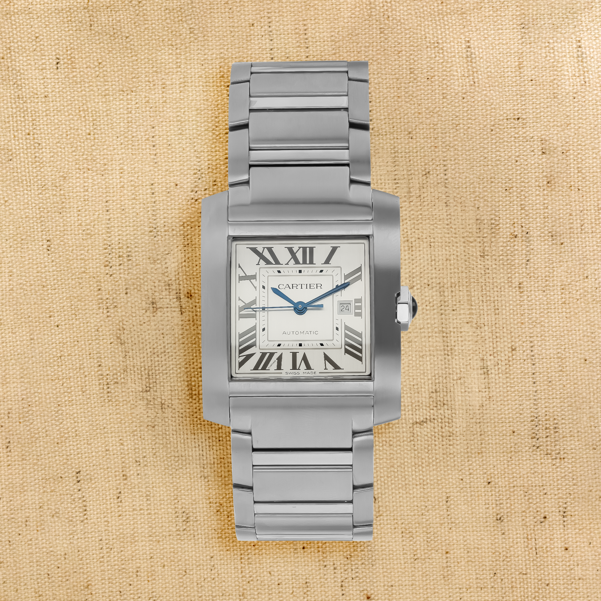 Cartier Tank Française 30.5mm, Silver Dial, Roman Numerals_1