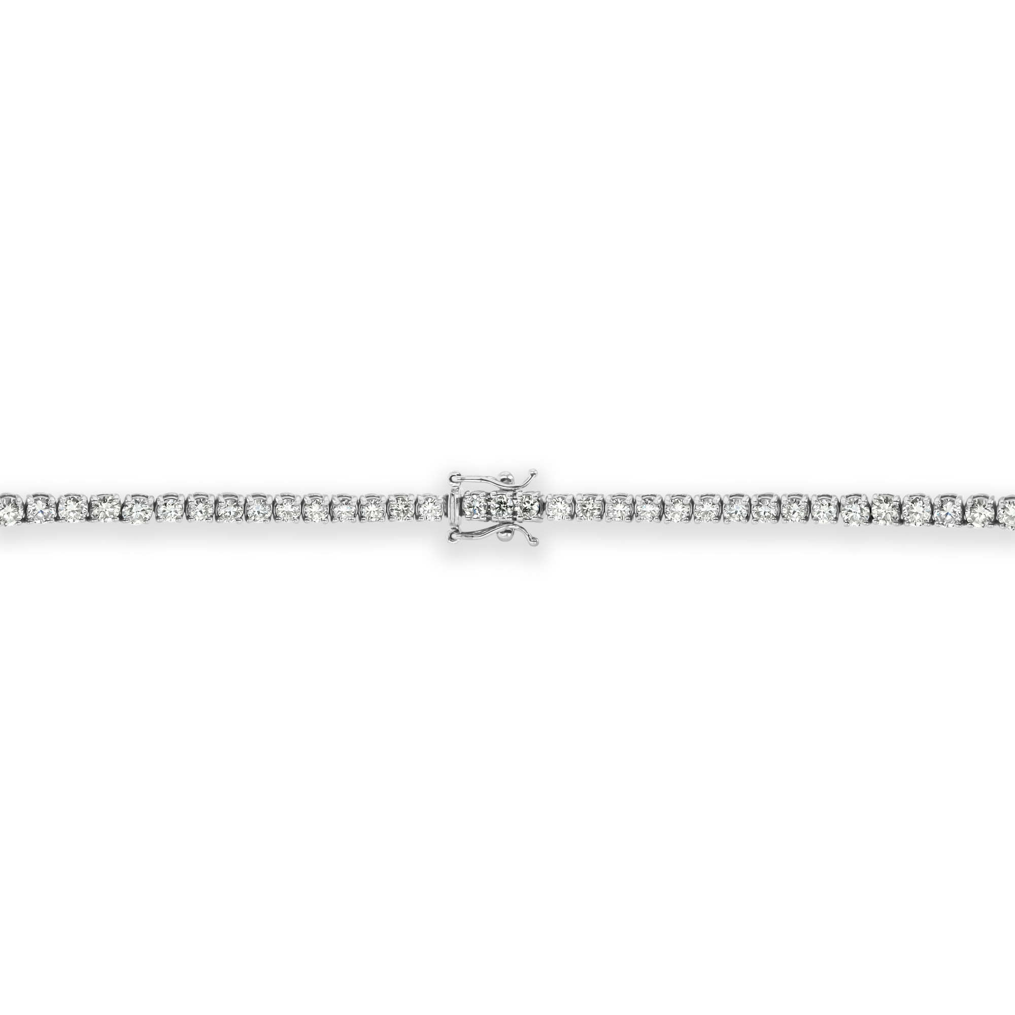 Contemporary Brilliant Cut 18.61ct Diamond Line Necklace Brilliant cut, Claw set_3