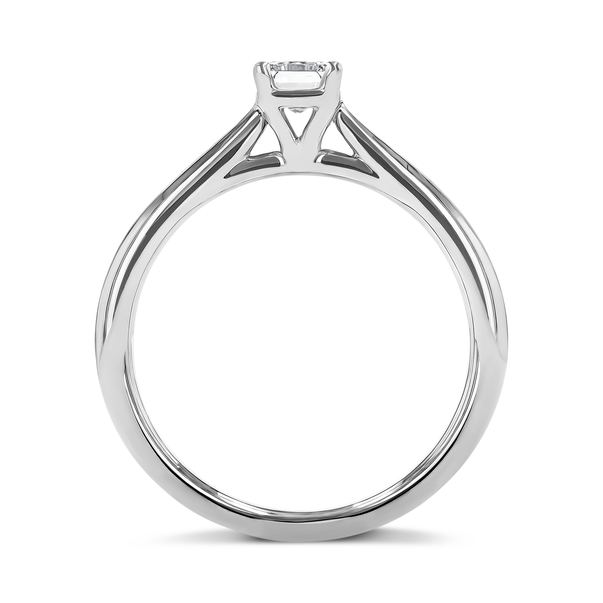 Gaia 0.50ct Diamond Ring Emerald Cut, Claw Set_3