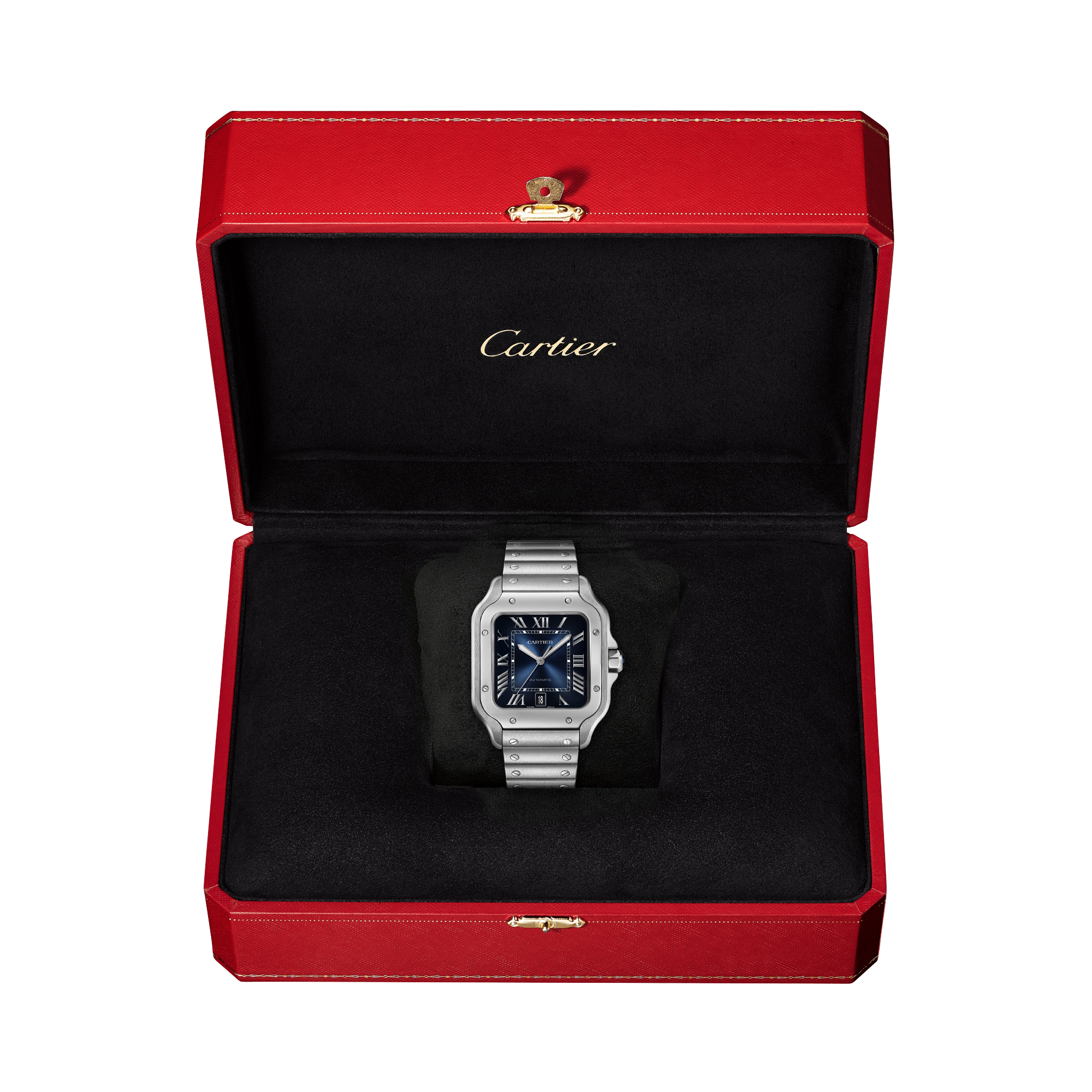 Cartier Santos de Cartier 39.8mm, Blue Dial, Roman Numerals_6