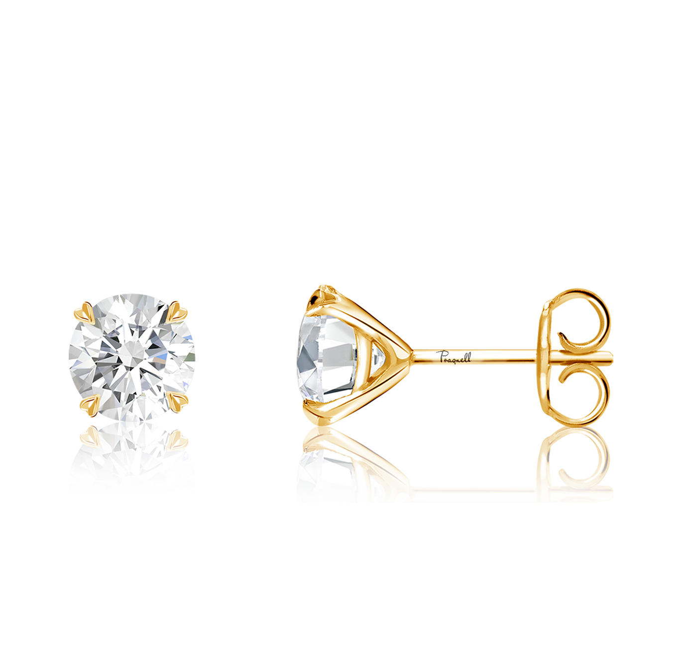 Windsor 0.60ct Botswana Diamond Stud Earrings Brilliant cut, Claw set_2