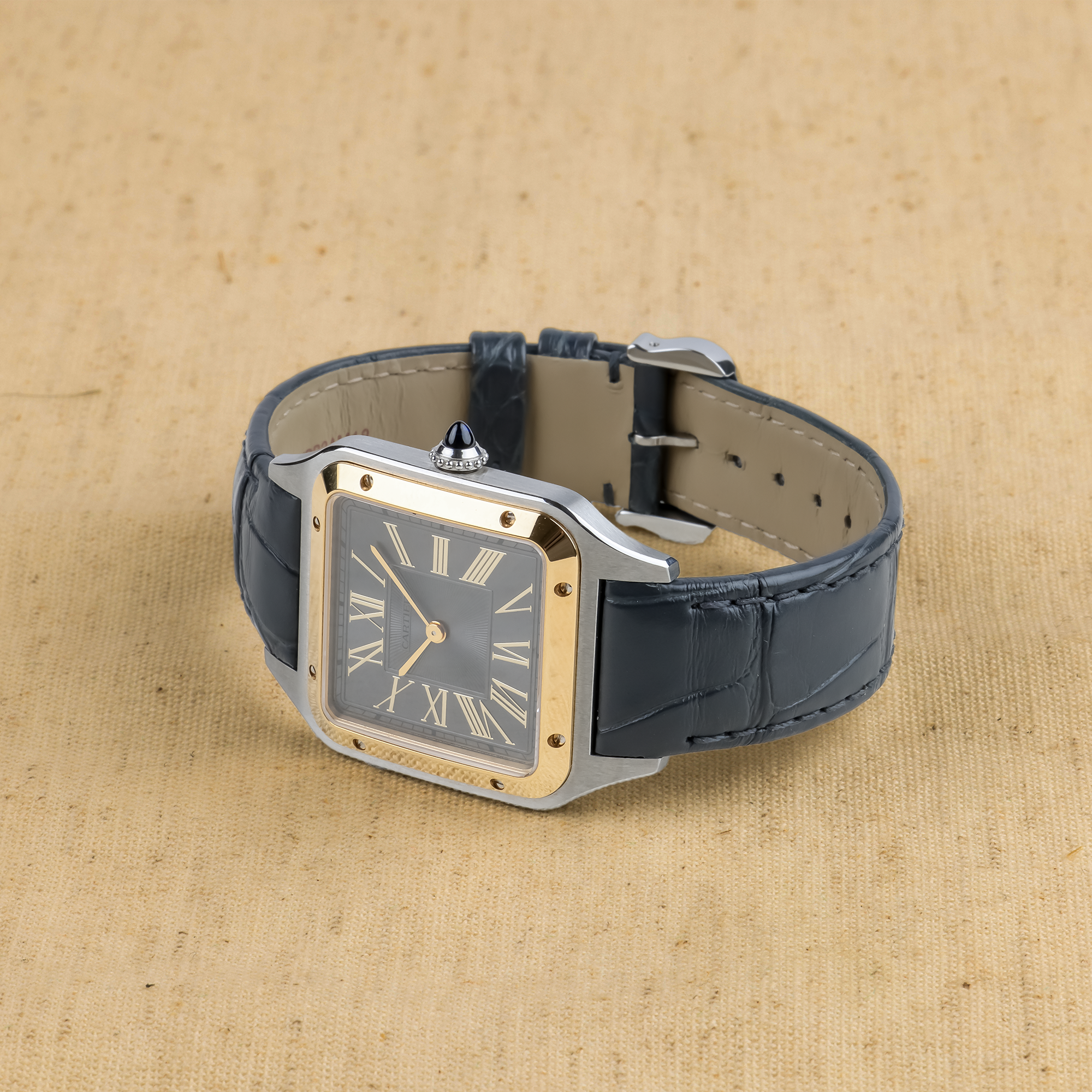 Cartier Santos-Dumont 43.5mm, Charcoal Grey Dial, Roman Numerals_2