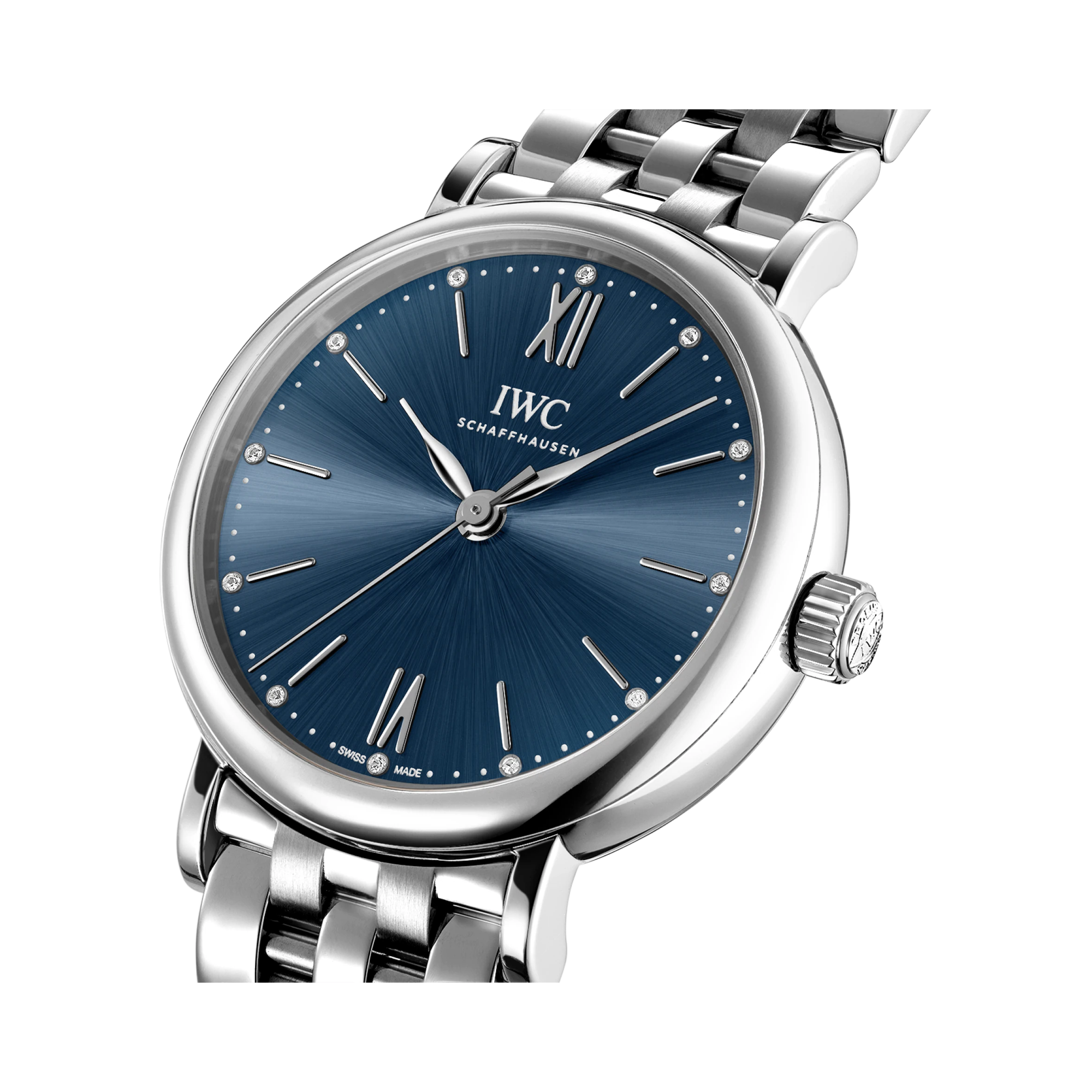 IWC Portofino Automatic 34 34mm, Blue Dial, Roman & Baton Numeral_3