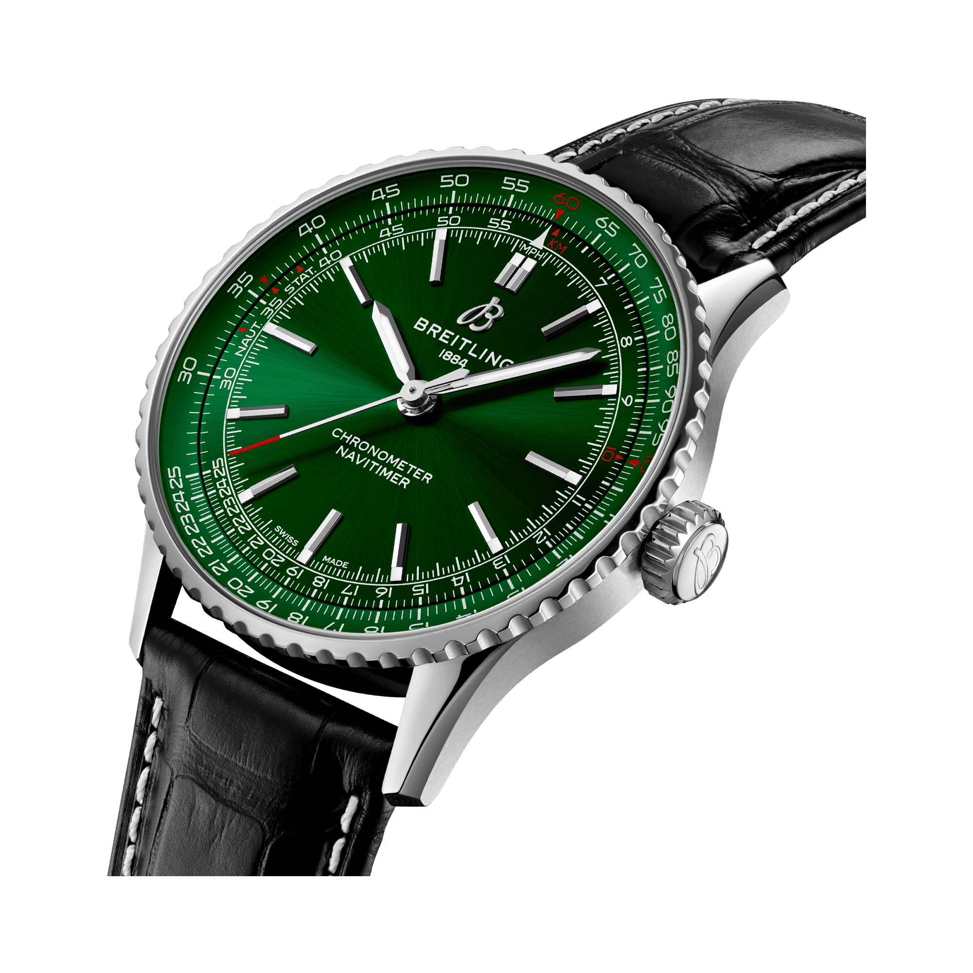 Breitling Navitimer Automatic GMT 41mm, Green Dial, Baton Numerals_2