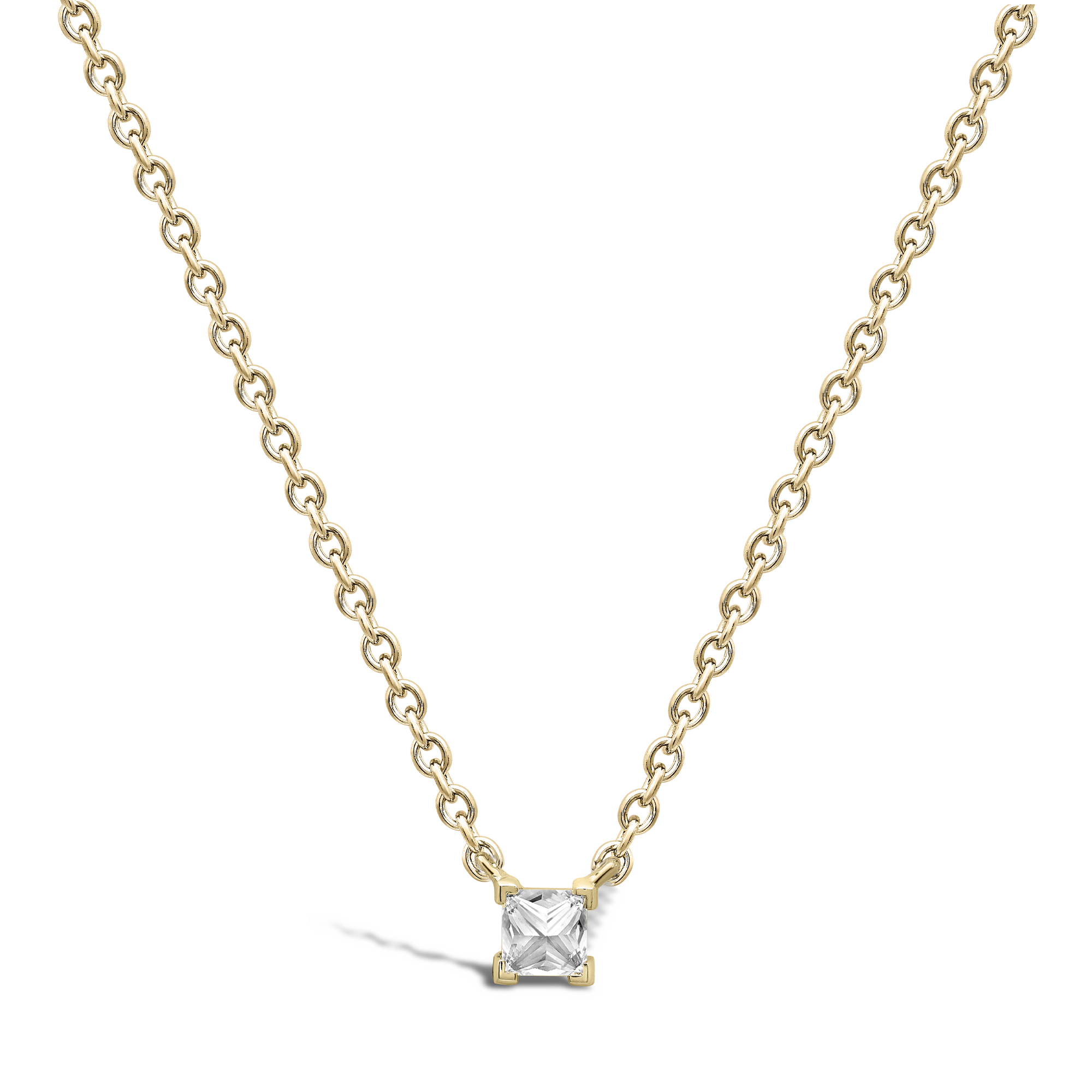 RockChic Diamond Solitaire Pendant Princess Cut, Claw Set_1