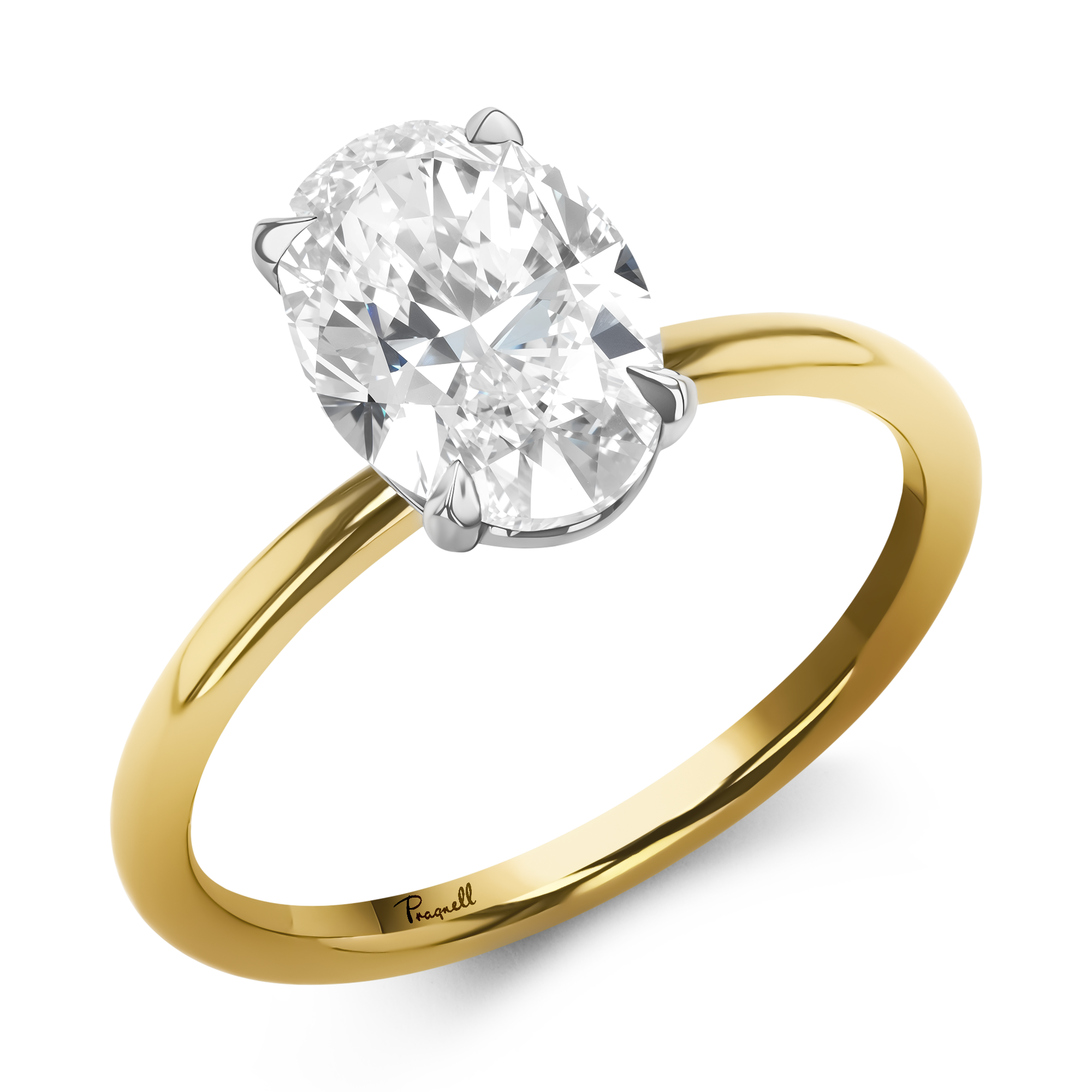 Classic 2.08ct Diamond Solitaire Ring Oval Cut, Claw Set_1