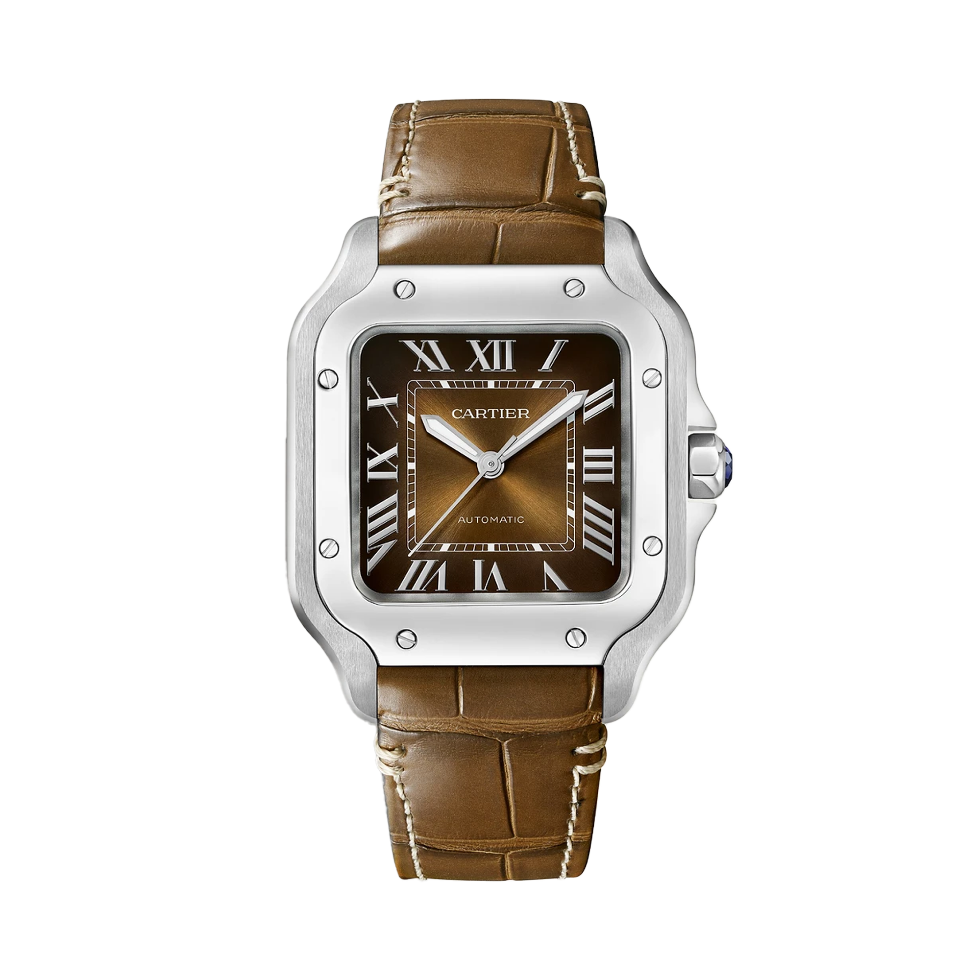 Cartier Santos de Cartier 35.1mm, Brown Dial, Roman Numerals_2