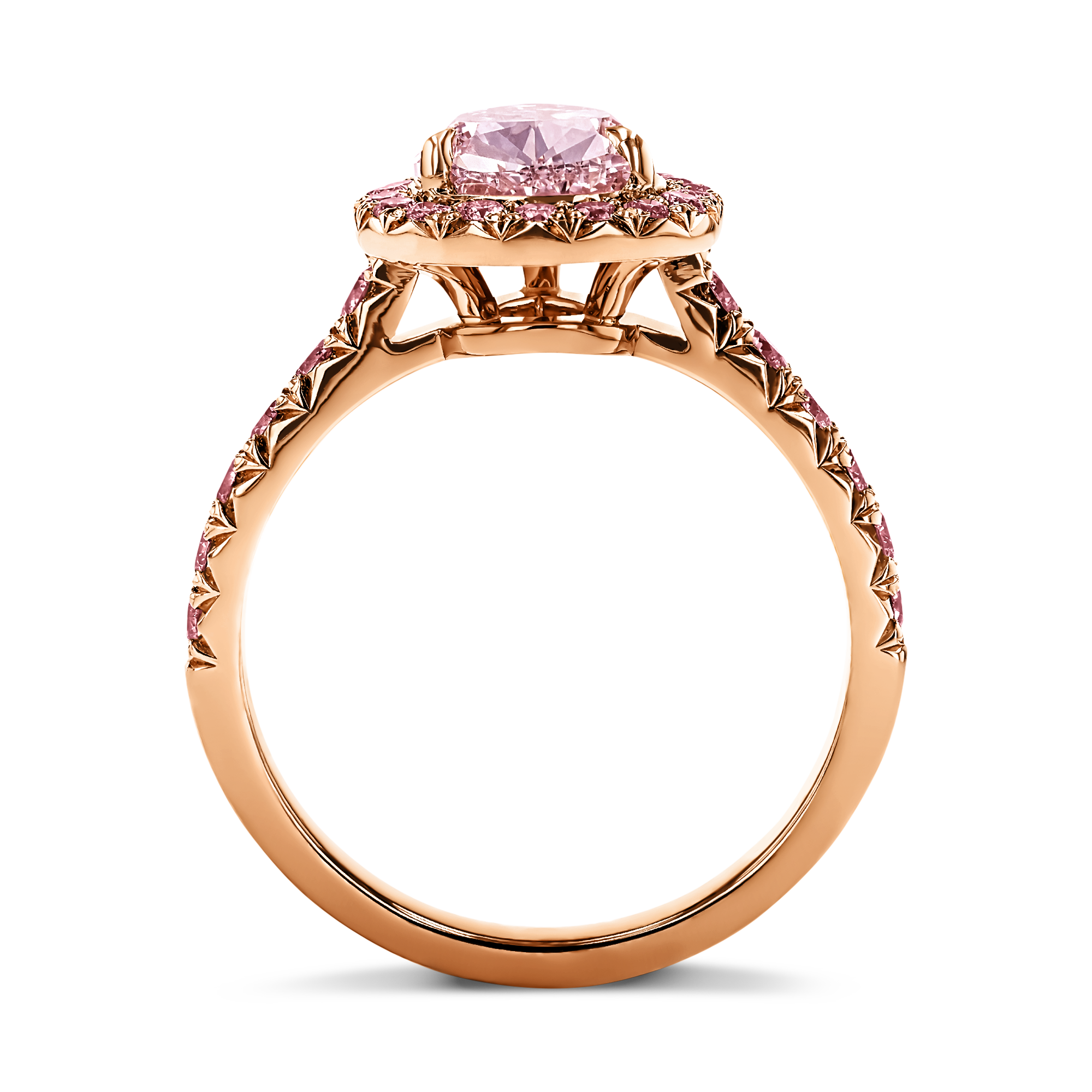 Masterpiece Celestial Light Pink Pear Cut Diamond Ring 2.01ct in 18ct ...