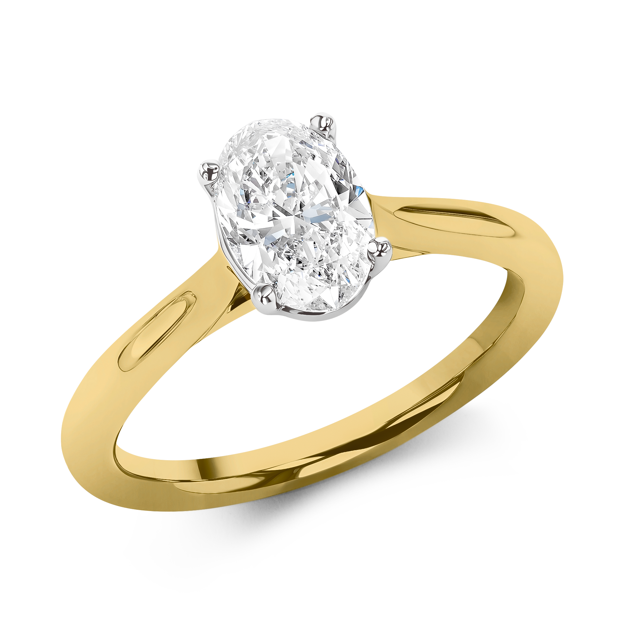 Gaia Oval Cut Diamond Solitaire Ring Oval Cut, Claw Set_1