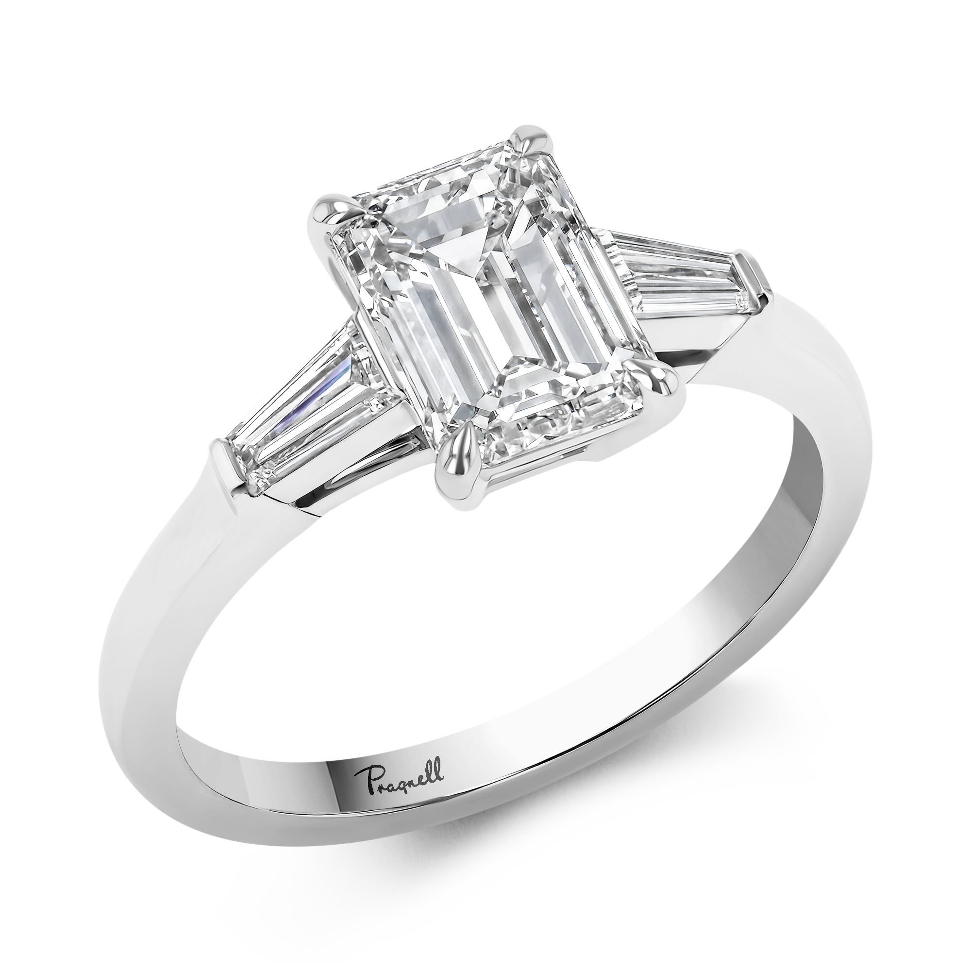 Regency 1.70ct Diamond Solitaire Ring Emerald Cut, Claw Set_1