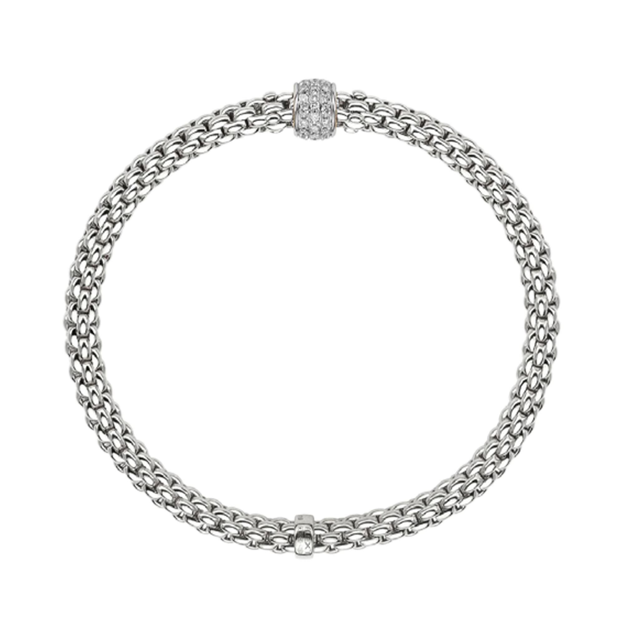 Fope Flex-it Solo 0.29ct Diamond Bracelet Brilliant Cut, Grain Set_2