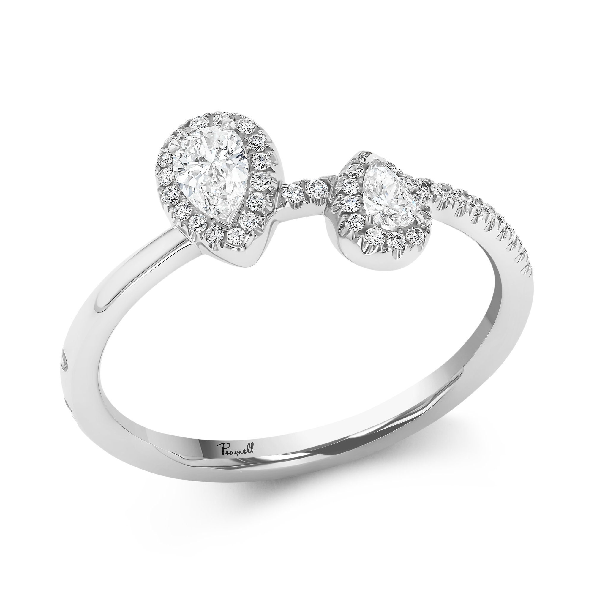 Skinny B Pear Shaped Diamond Ring Pear Shaped, Claw Set_1