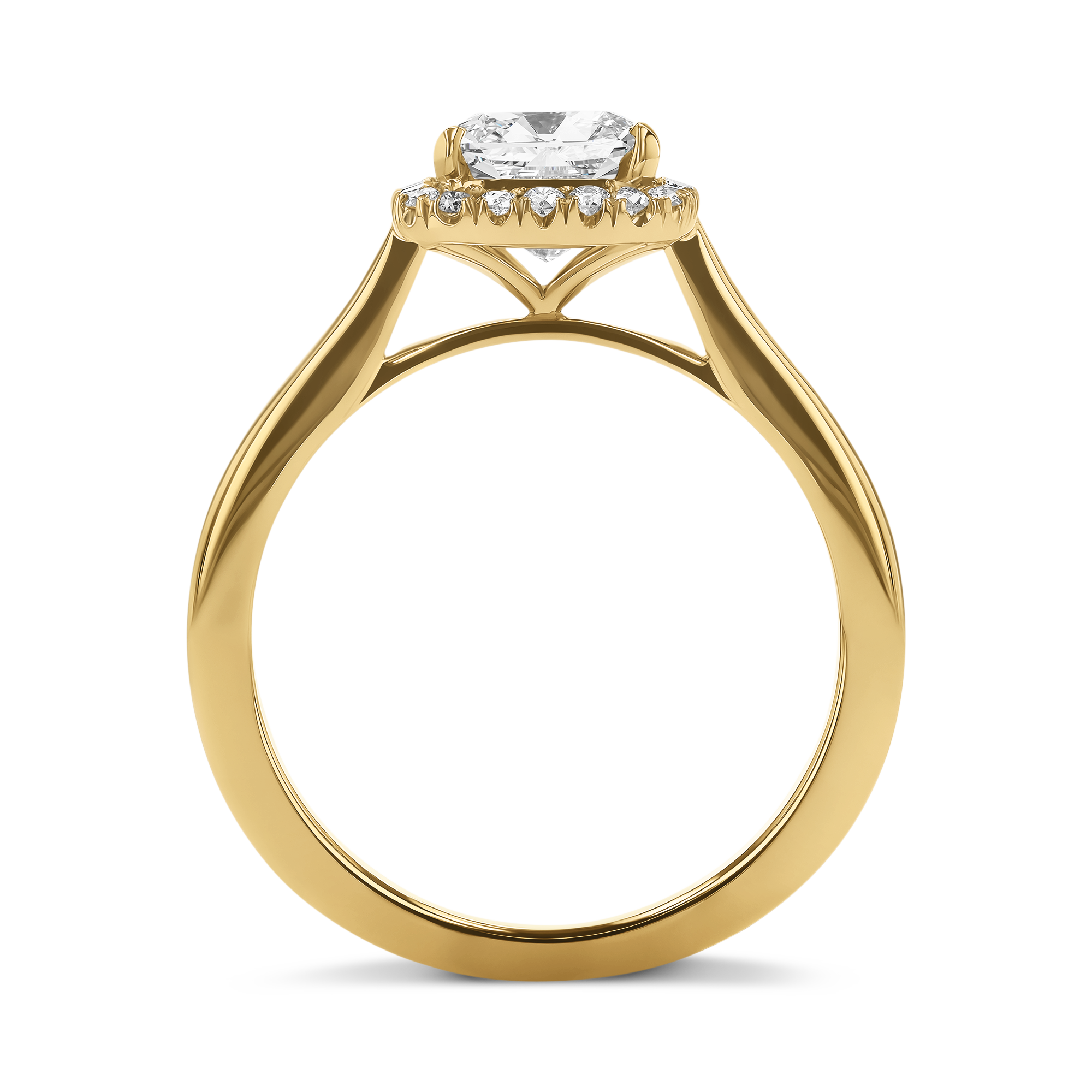 Celestial 1.51ct Diamond Cluster Ring Cushion modern cut, Claw set_3