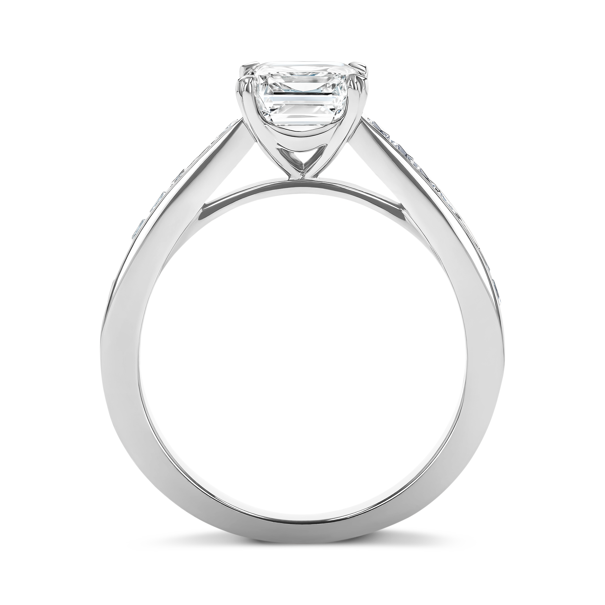 Gatsby 1.50ct Diamond Solitaire Ring Asscher Cut, Claw Set_3