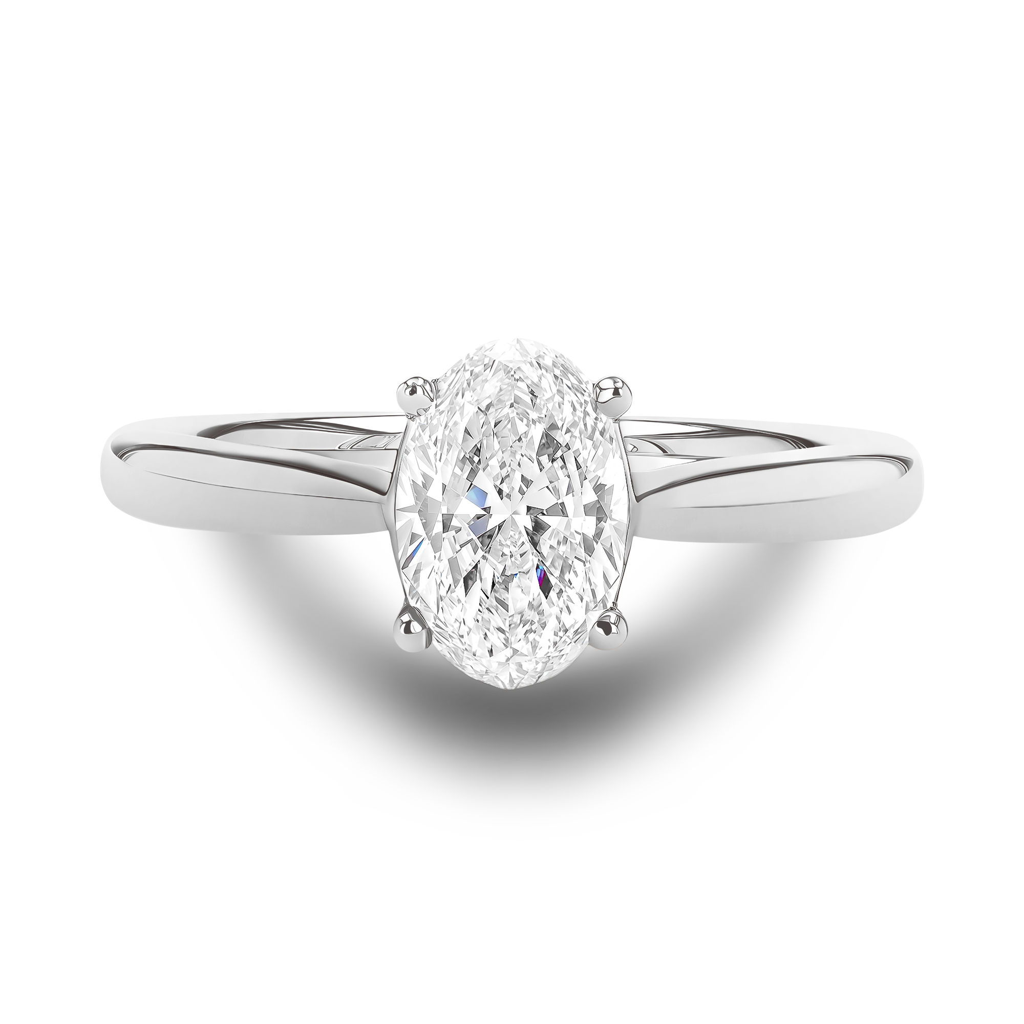 Gaia 1.00ct Diamond Solitaire Ring Oval Cut, Claw Set_2