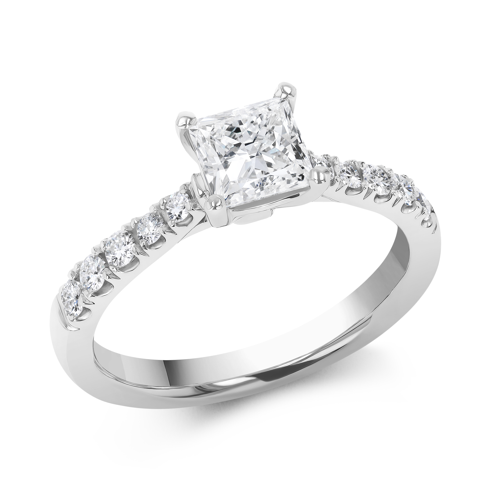 Celestial 0.90ct Diamond Solitaire Ring Princess Cut, Claw Set_1