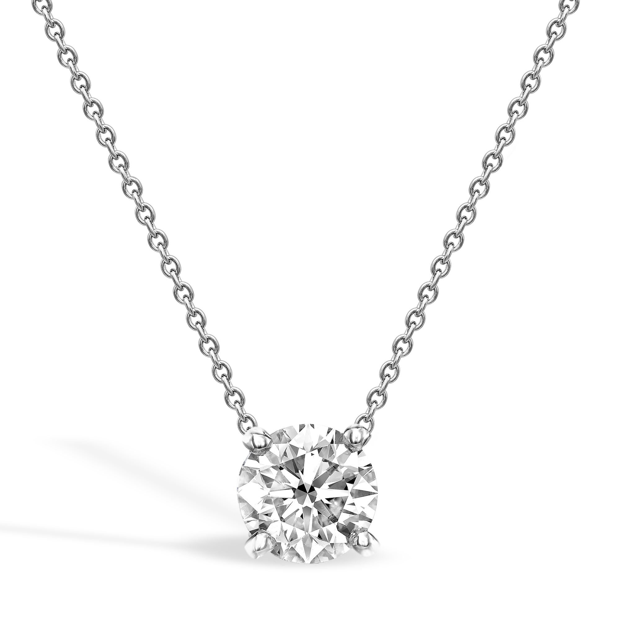 Brilliant Cut 1.70ct Diamond Pendant in 18ct White Gold Brilliant cut, Claw set_1