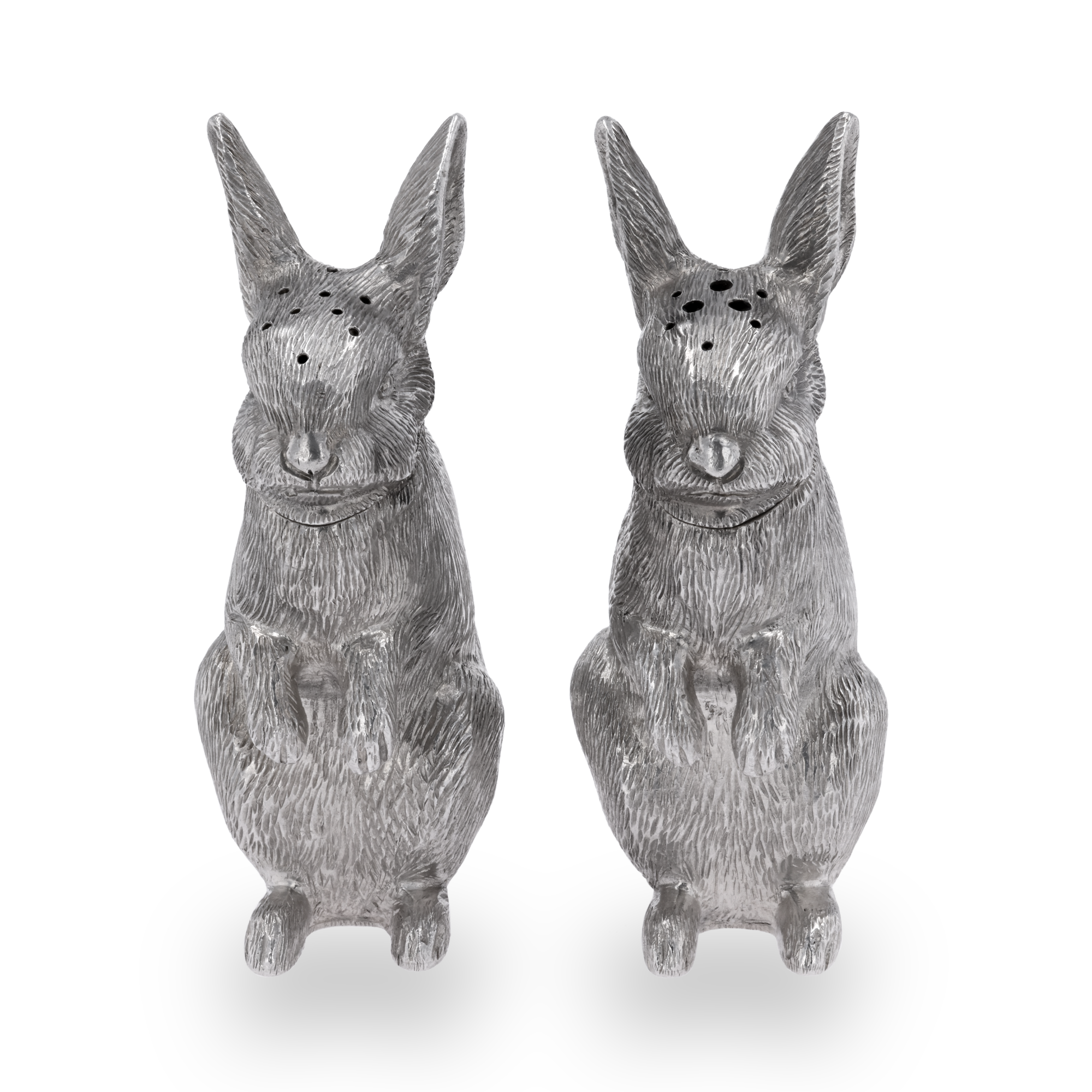 Pair of Silver Rabbit Salt and Pepper Pots London 1964_2