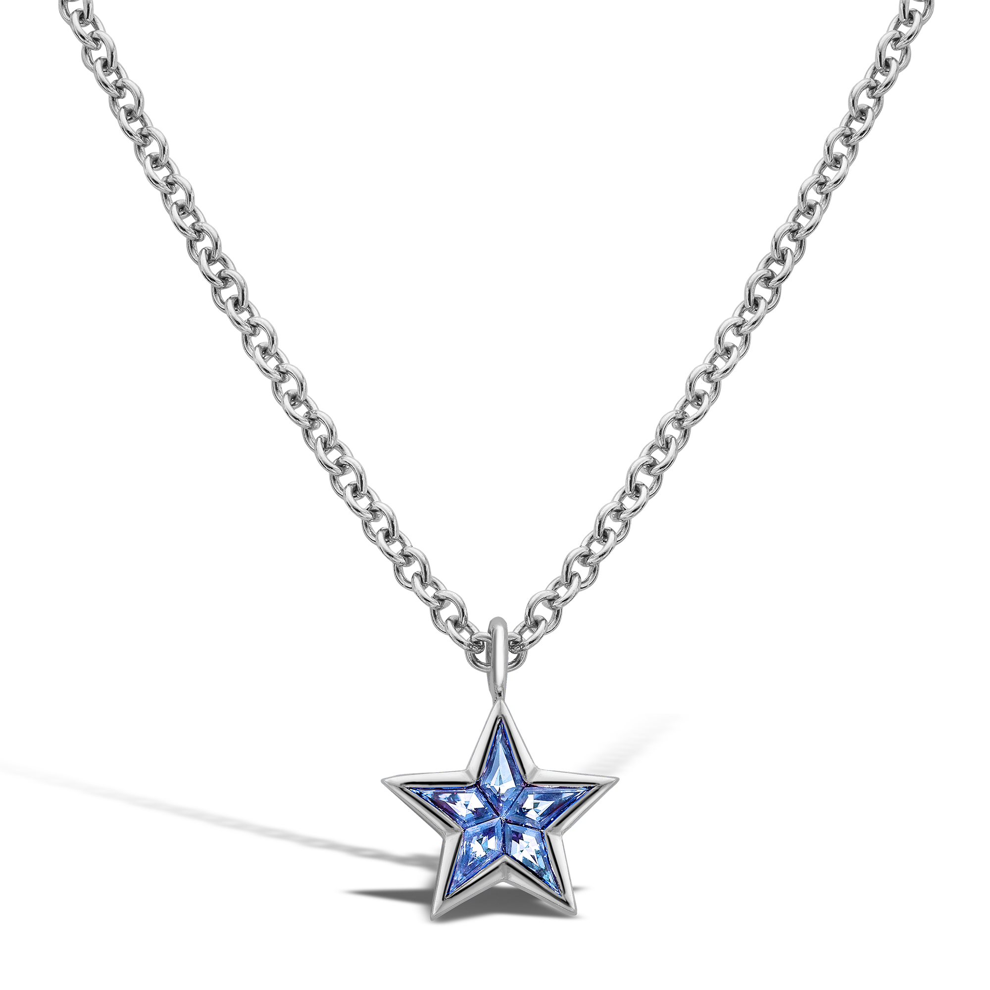 RockStar Sapphire Pendant Kite Cut, Rubover Set_1