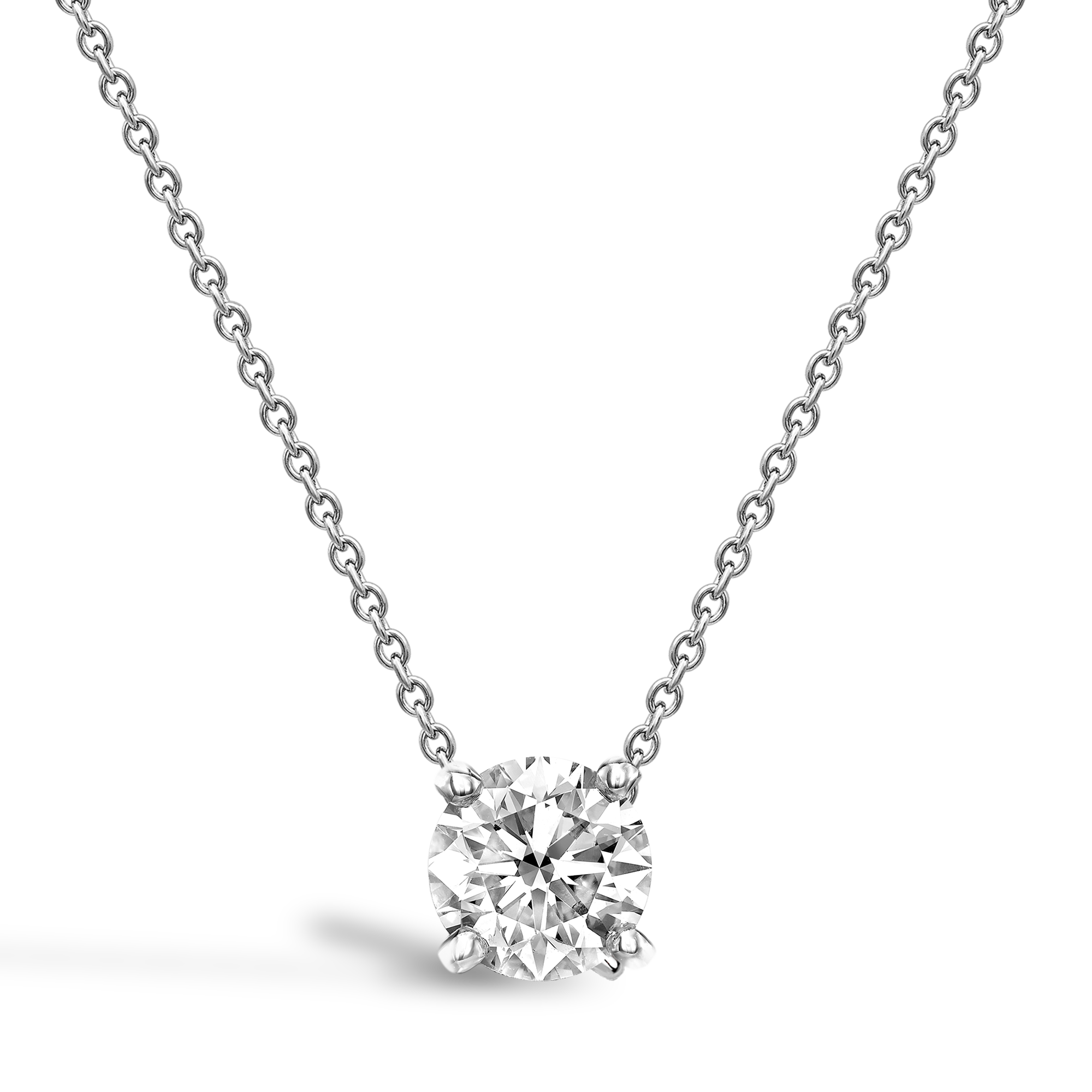 Brilliant Cut 1.51ct Diamond Pendant in 18ct White Gold Brilliant cut, Claw set_1