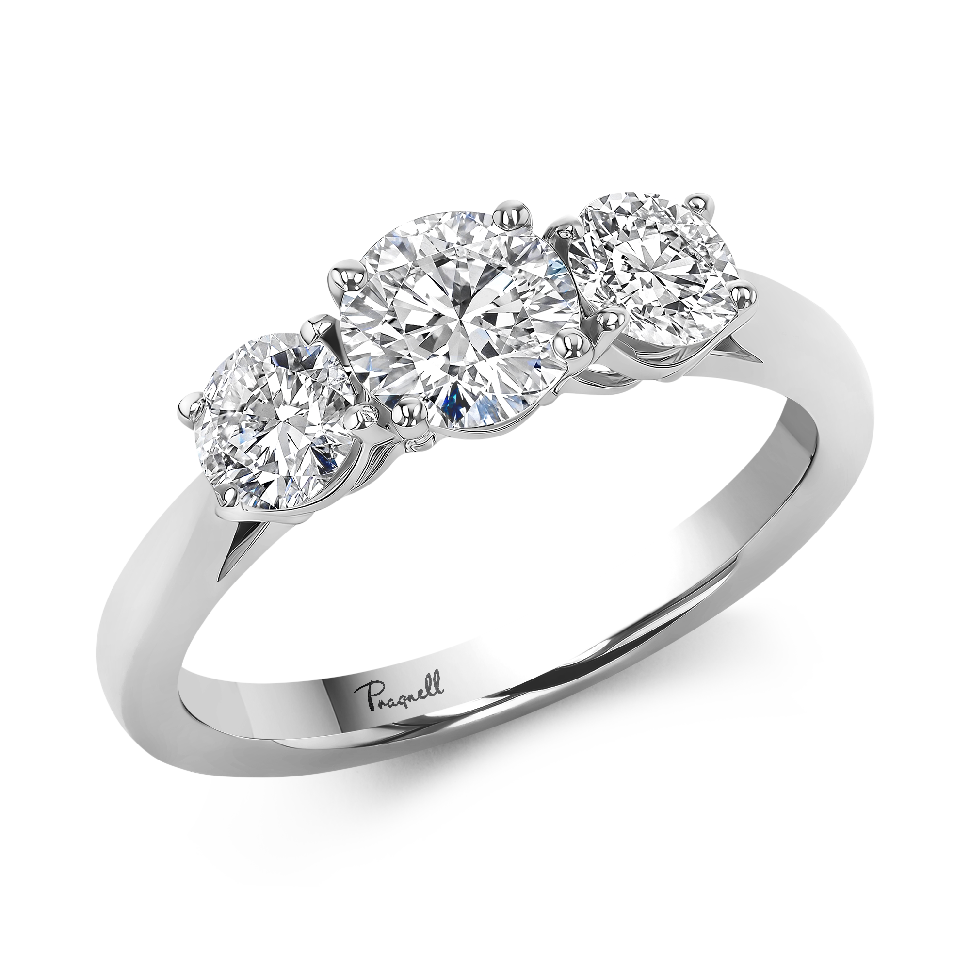 Trilogy 1.33ct Diamond Three Stone Ring Brilliant cut, Claw set_1