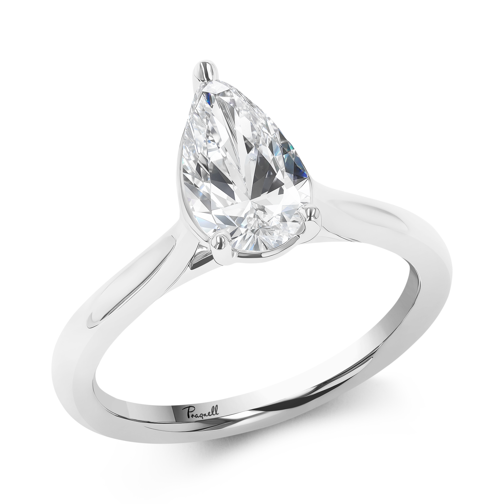 1.23ct Diamond Solitaire Ring Pear Cut, Solitaire, Three Claw Set_1