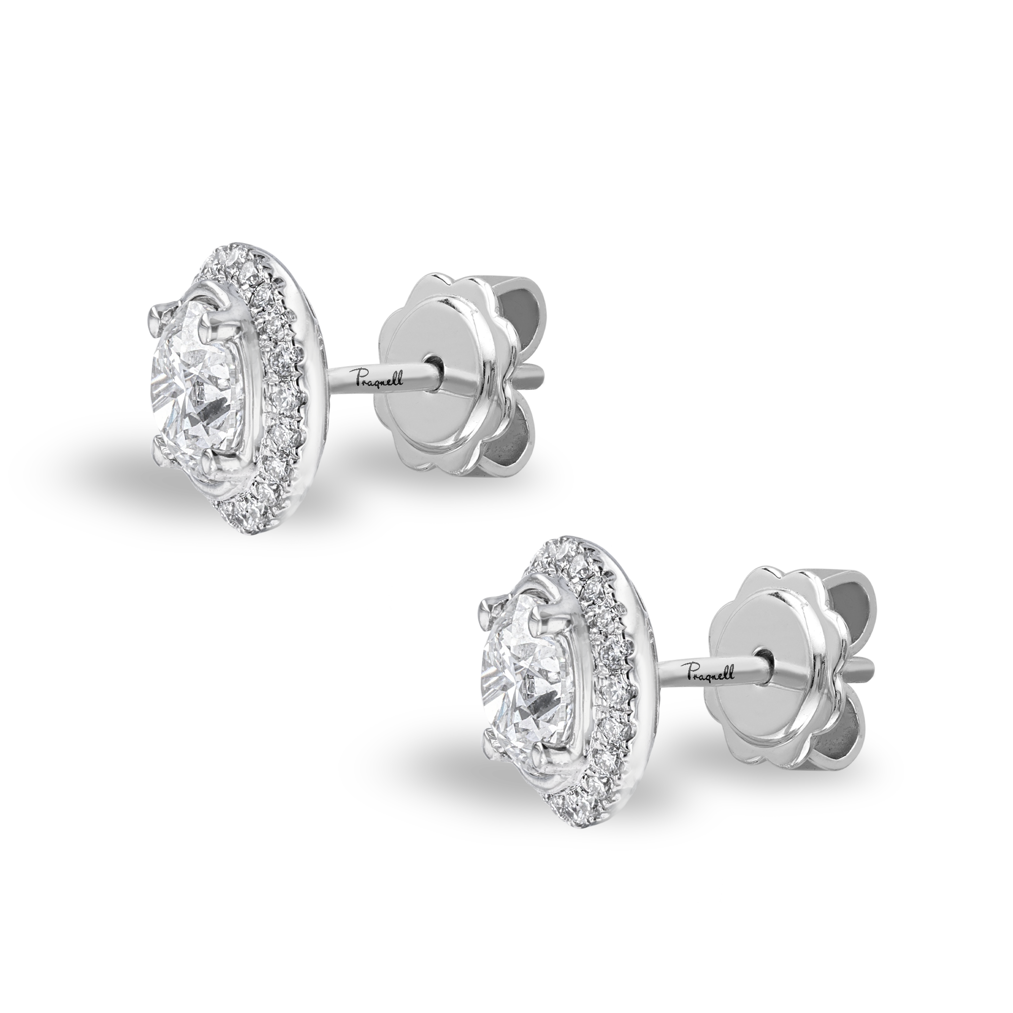 Celestial 1.40ct Diamond Cluster Earrings Brilliant cut, Claw set_2