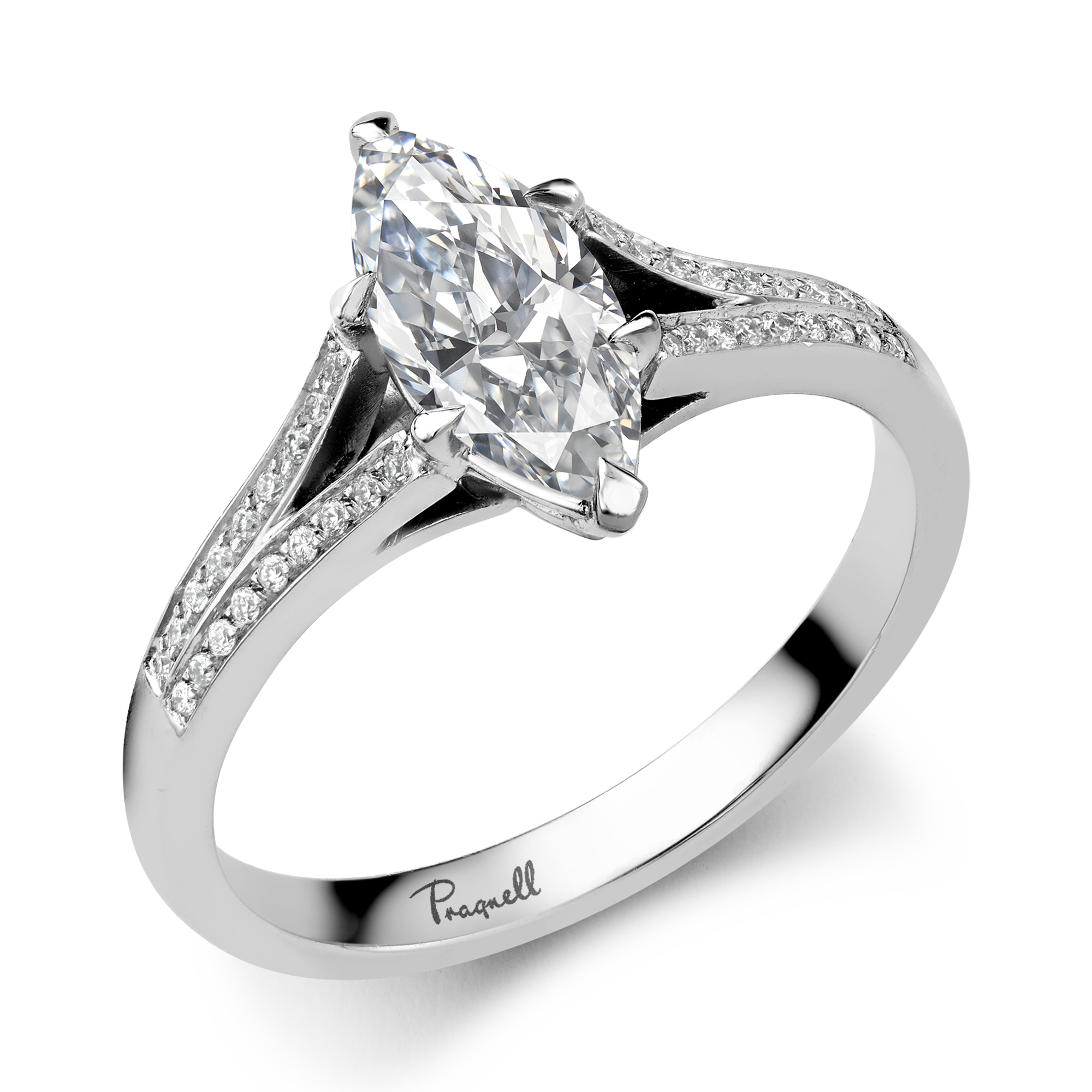 Imperial 0.91ct Marquise Cut Virgilia Diamond Ring Marquise Cut, Claw Set_1