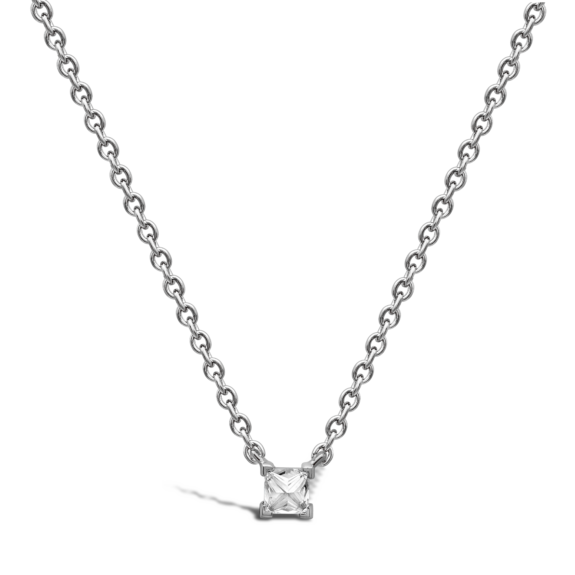 RockChic Diamond Solitaire Pendant Princess Cut, Claw Set_1