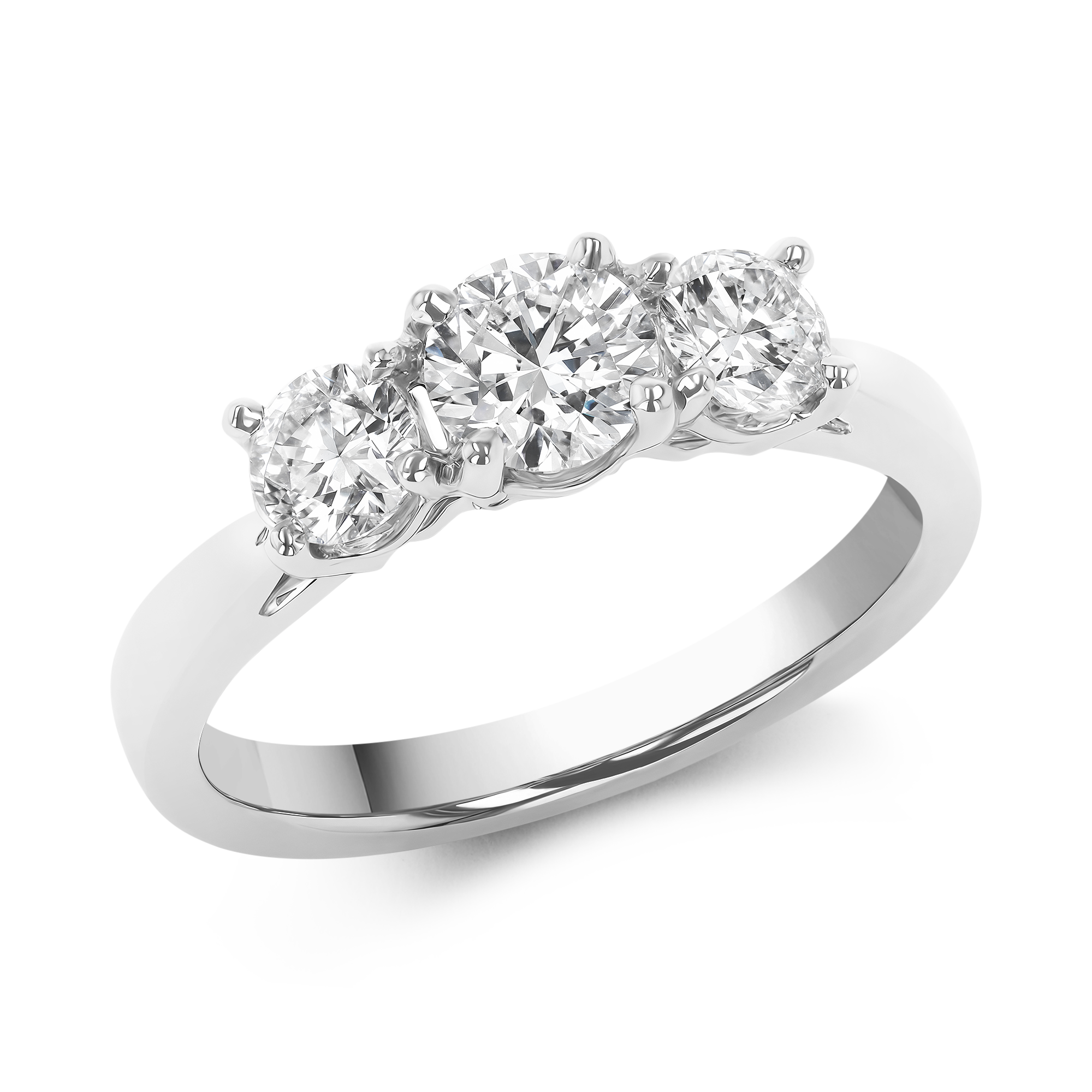 1.01CT Diamond Three-Stone Ring Brilliant Cut, Three-Stone_1