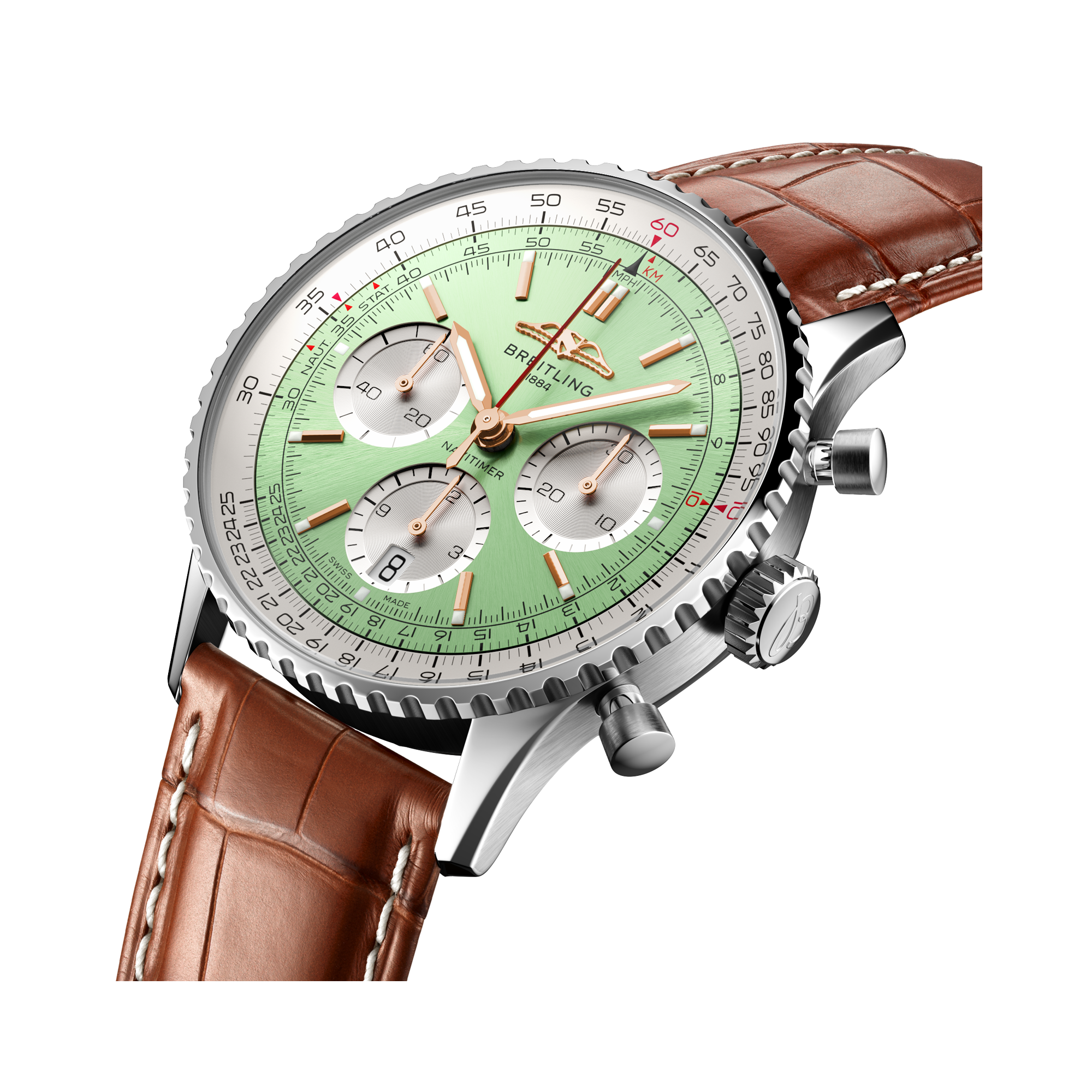 Breitling Navitimer B01 Chronograph 41 41mm, Mint Green Dial, Baton Numerals_3