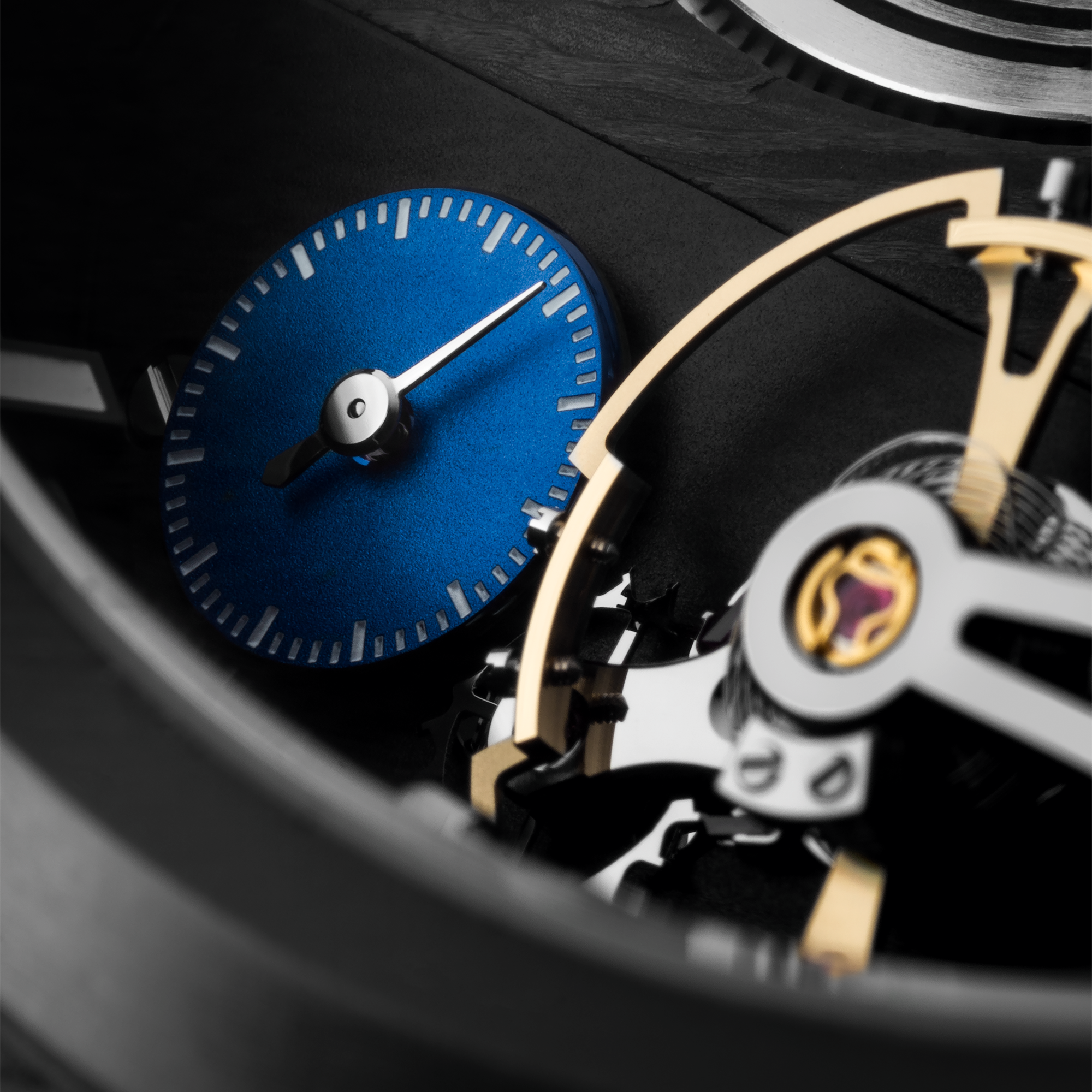 Gruebel Forsey Balancier Convexe S2 41.5mm, Black Dial, Baton Numerals_2