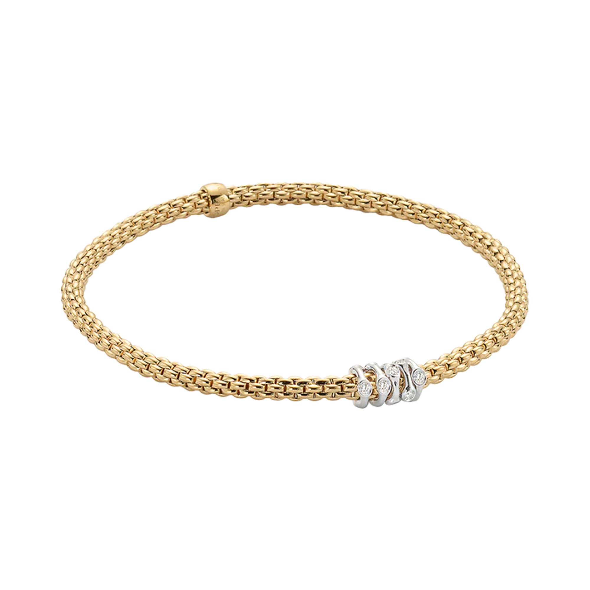 Fope Prima Diamond Bracelet Round Brilliant Cut, Rubover Set_1