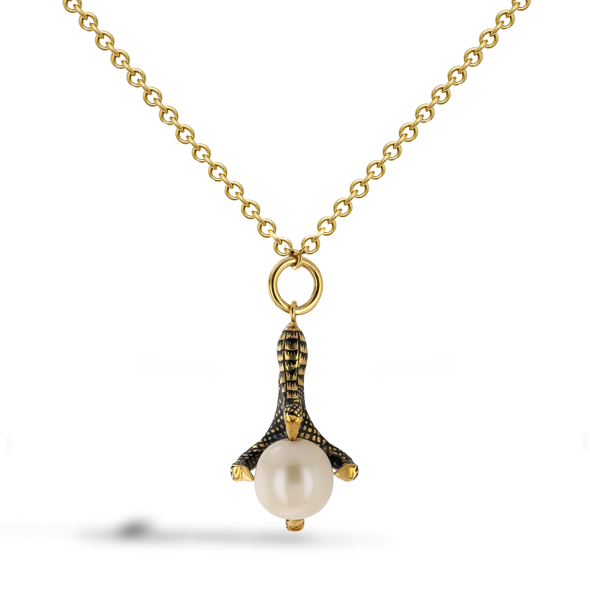 Victorian Pearl Eagle Claw Pendant 9 - 10mm_1