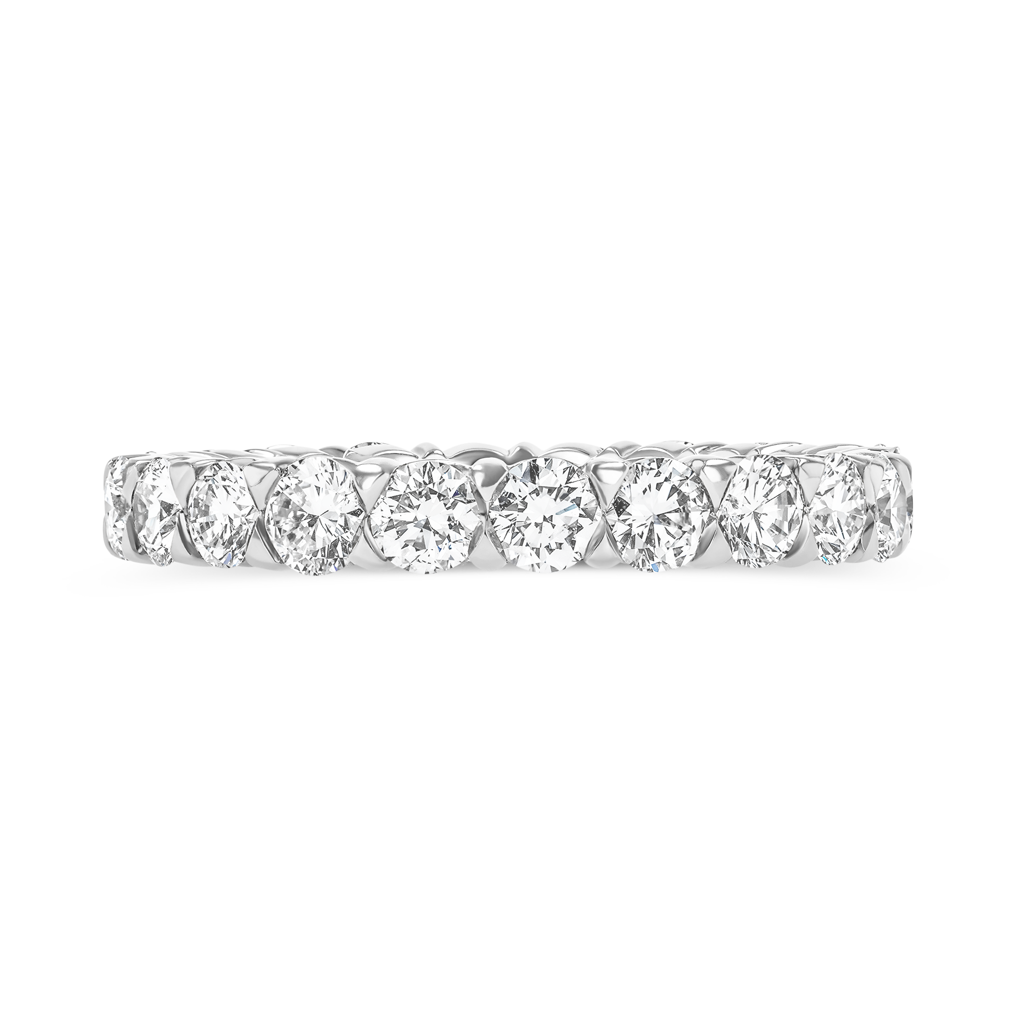 Brilliant Cut 2.08ct Diamond Full Eternity Ring in Platinum Brilliant Cut, Eternity, Claw Set_2