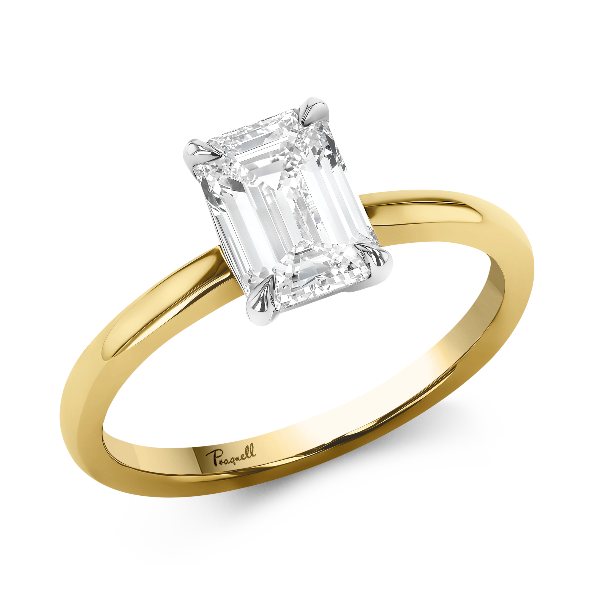 Classic 1.51ct Diamond Solitaire Ring Emerald Cut, Claw Set_1