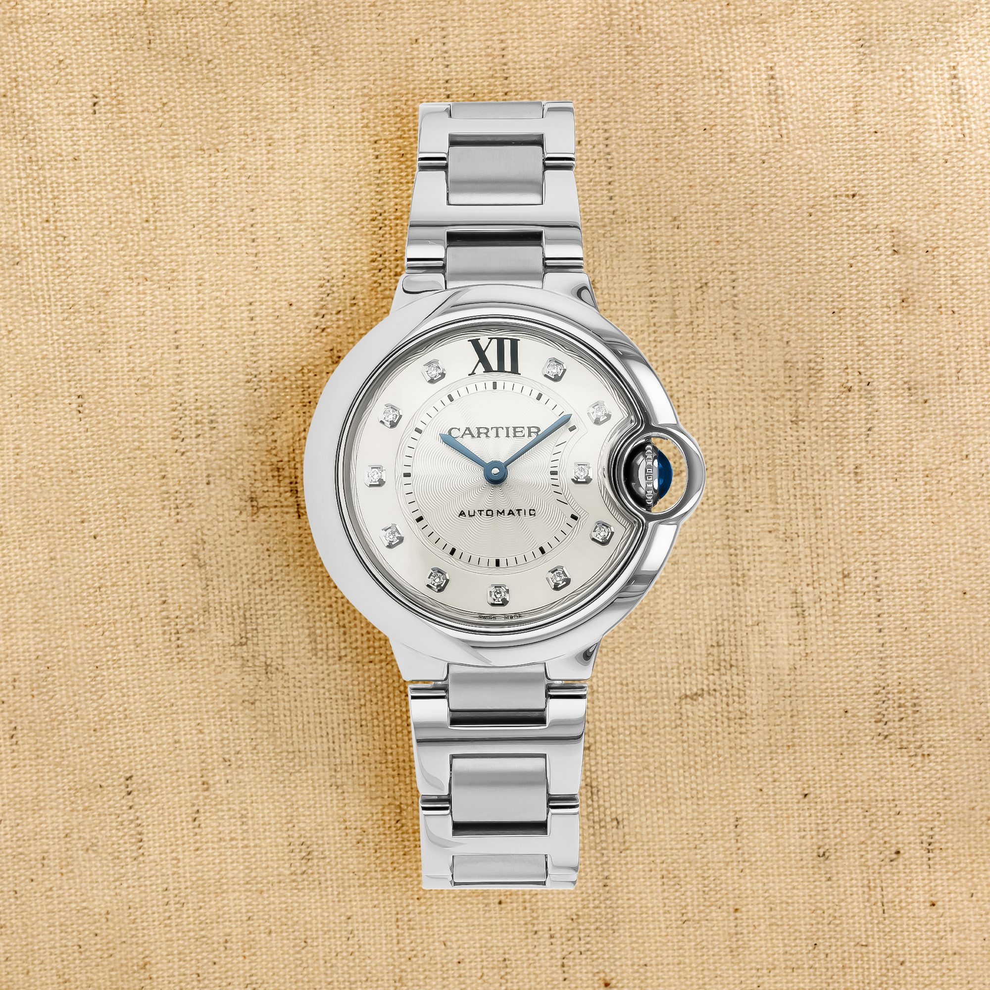 Cartier Ballon Bleu de Cartier 33mm, Diamond Numerals, Silver Dial_1