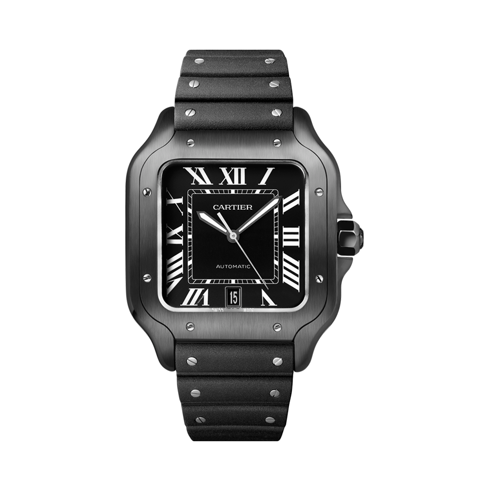 Cartier Santos de Cartier 39.8mm, Black Dial, Roman Numerals_2